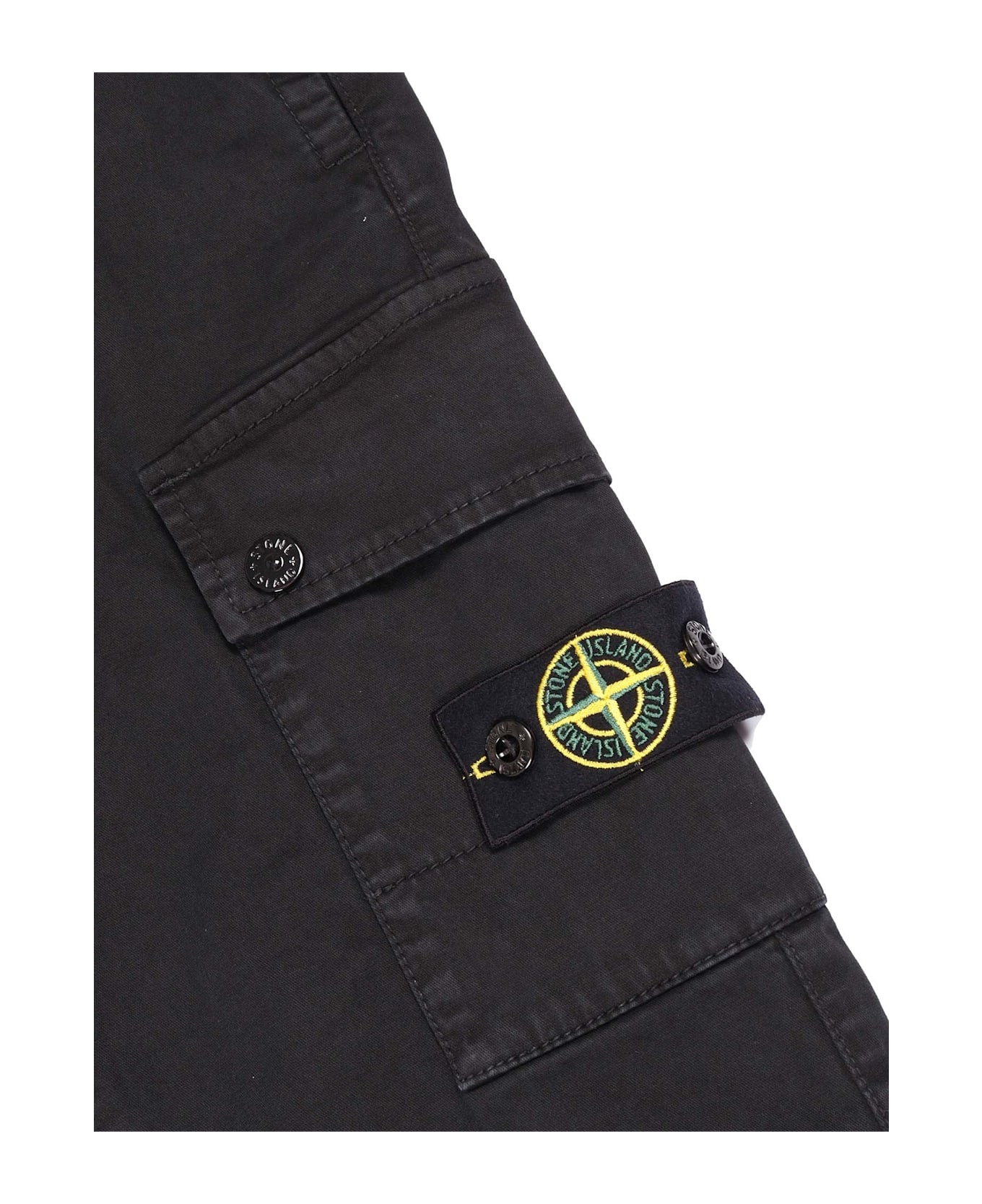 Stone Island Regular Tapered Pants - BLACK