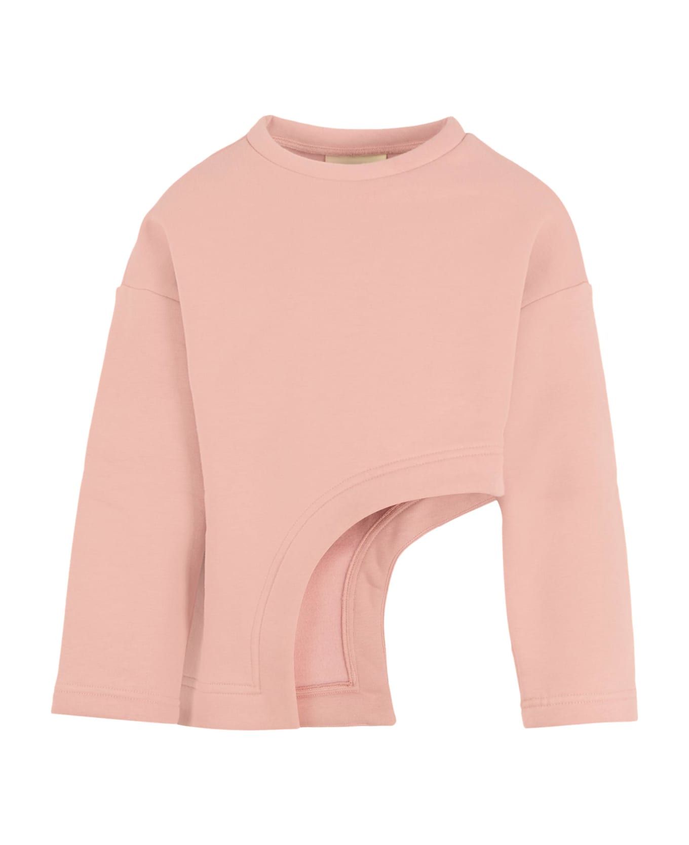 Douuod Pink Sweatshirt For Girl With Logo Patch - Pink