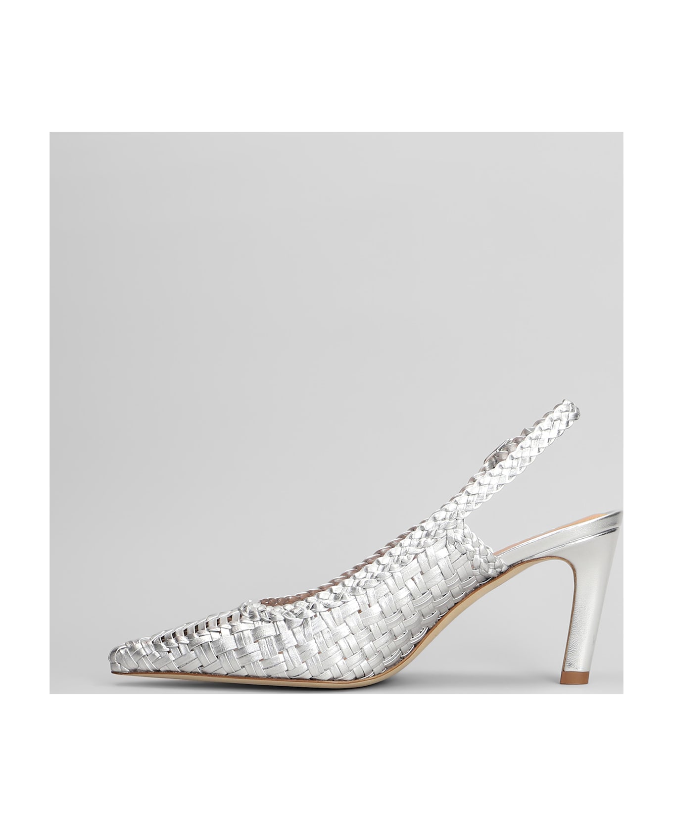 Lella Baldi Pumps In Silver Leather - silver