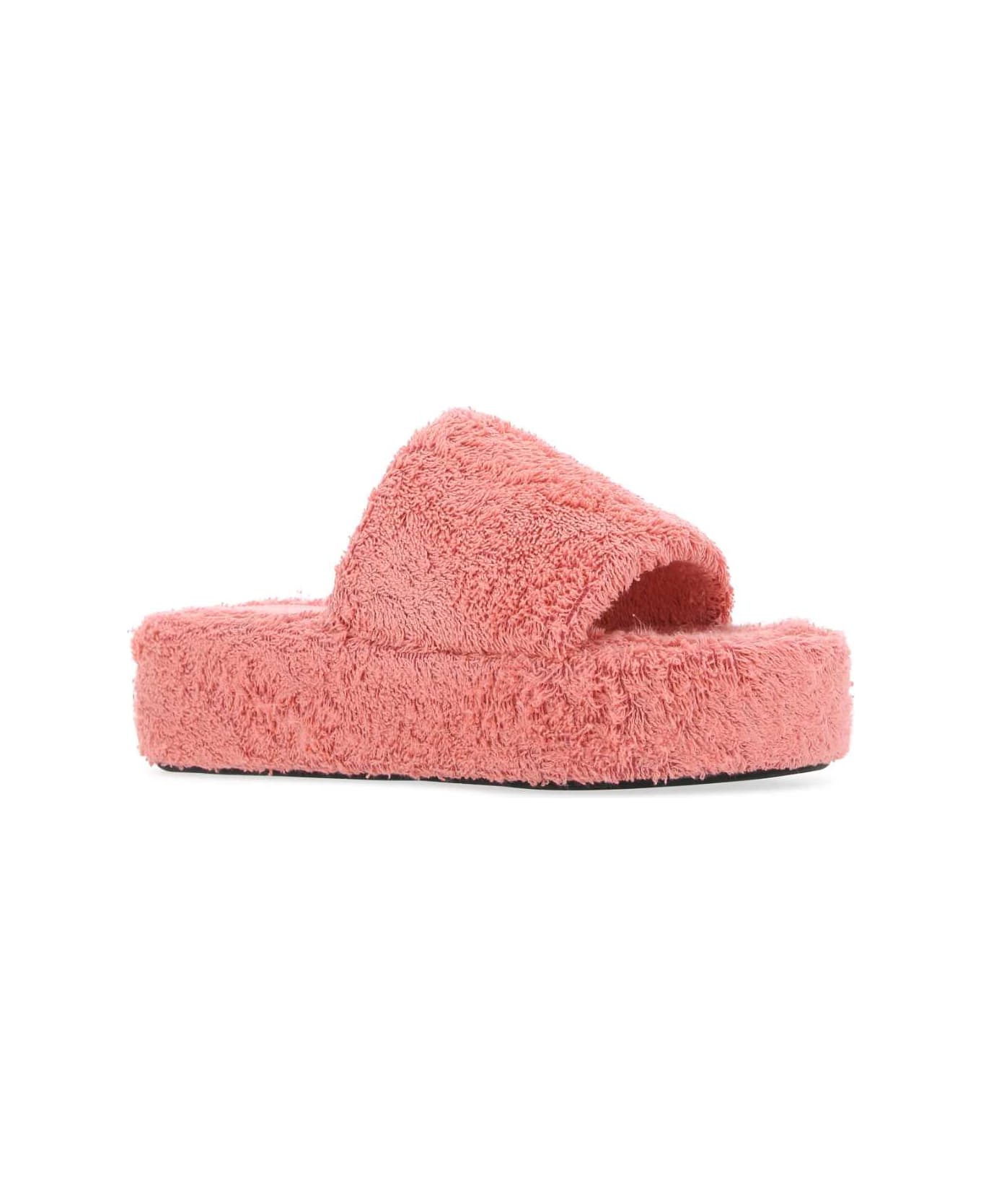 Balenciaga Pink Terry Fabric Rise Slippers - 5900
