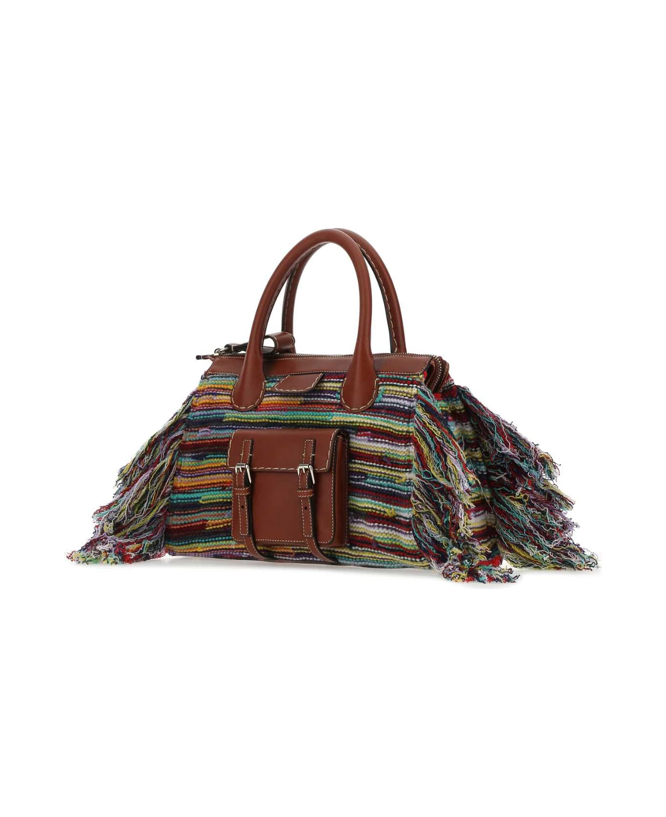 Chloé Multicolor Leather And Cashmere Medium Edith Handbag - 9CA