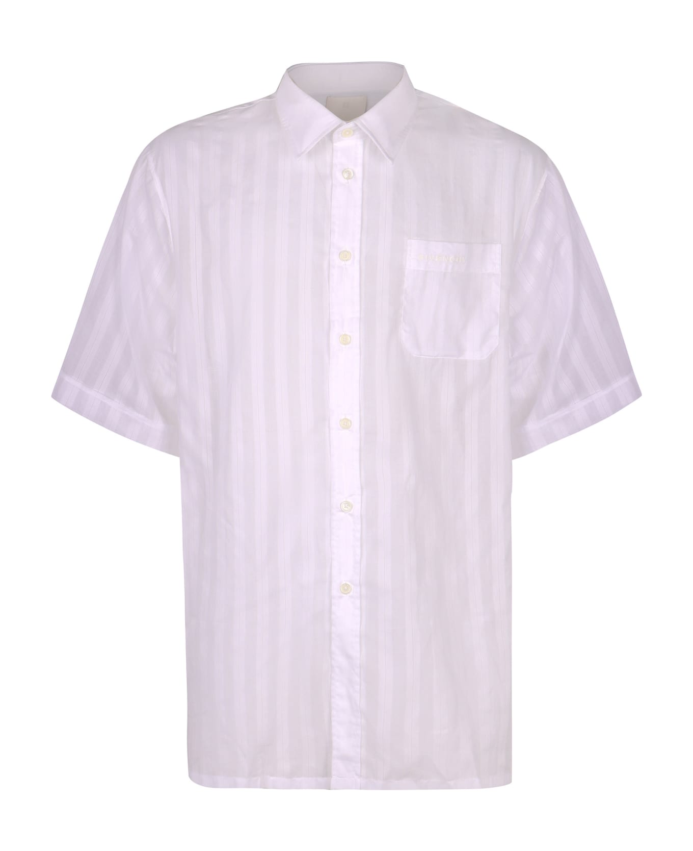 Givenchy Short Sleeve Cotton Shirt - White