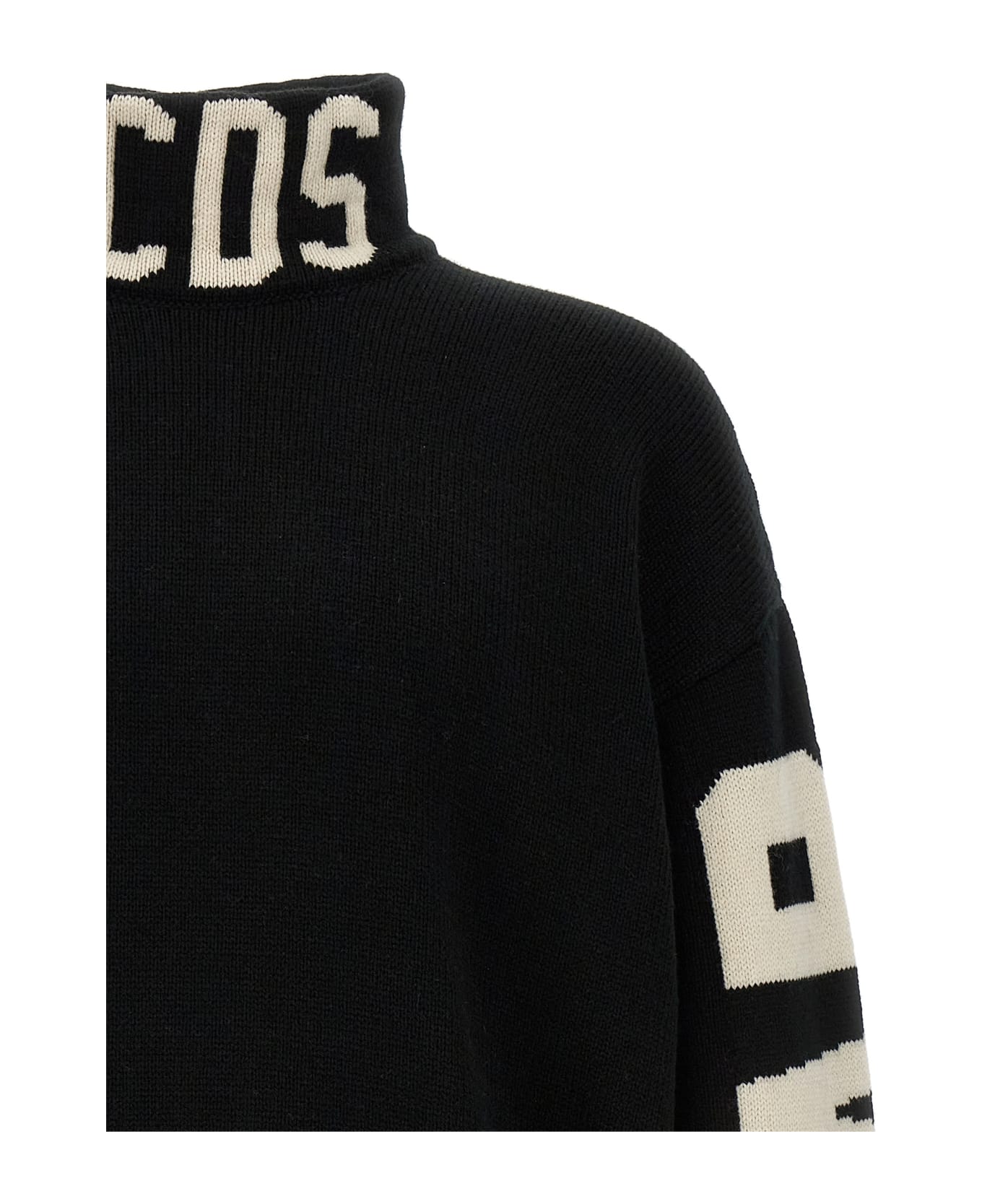 GCDS Jacquard Logo Sweater - Black