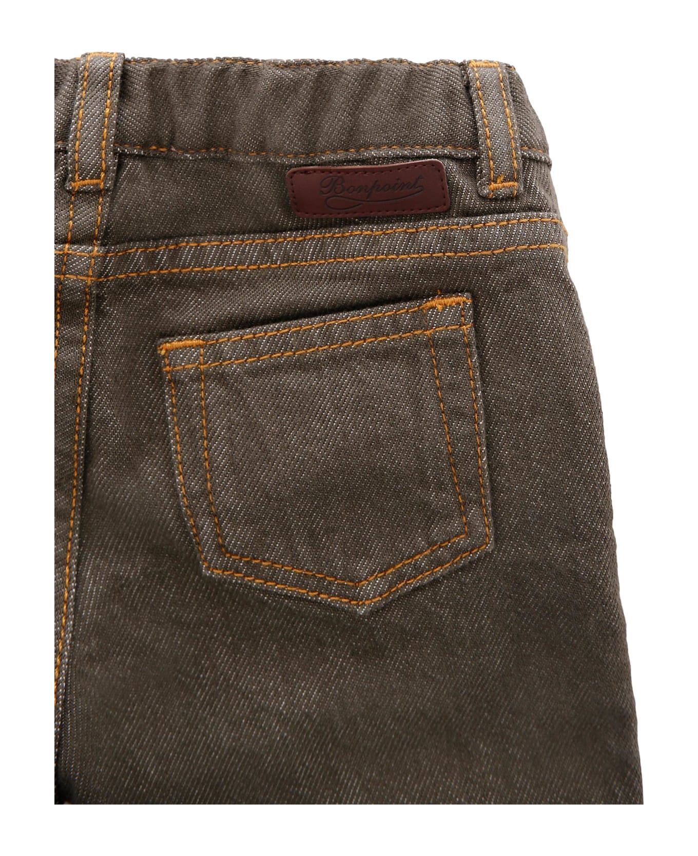 Bonpoint Green Trousers For Baby Boy With Logo - Green