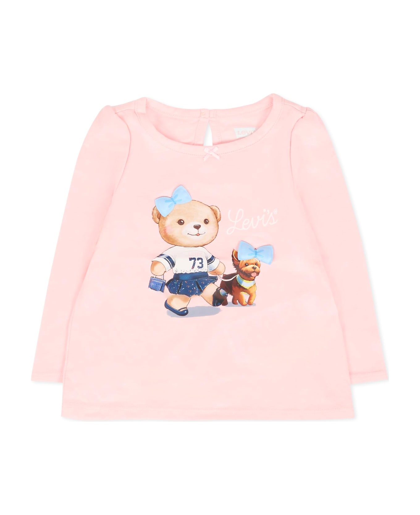 Levi's Pink Suit For Baby Girl With Bear - Pink