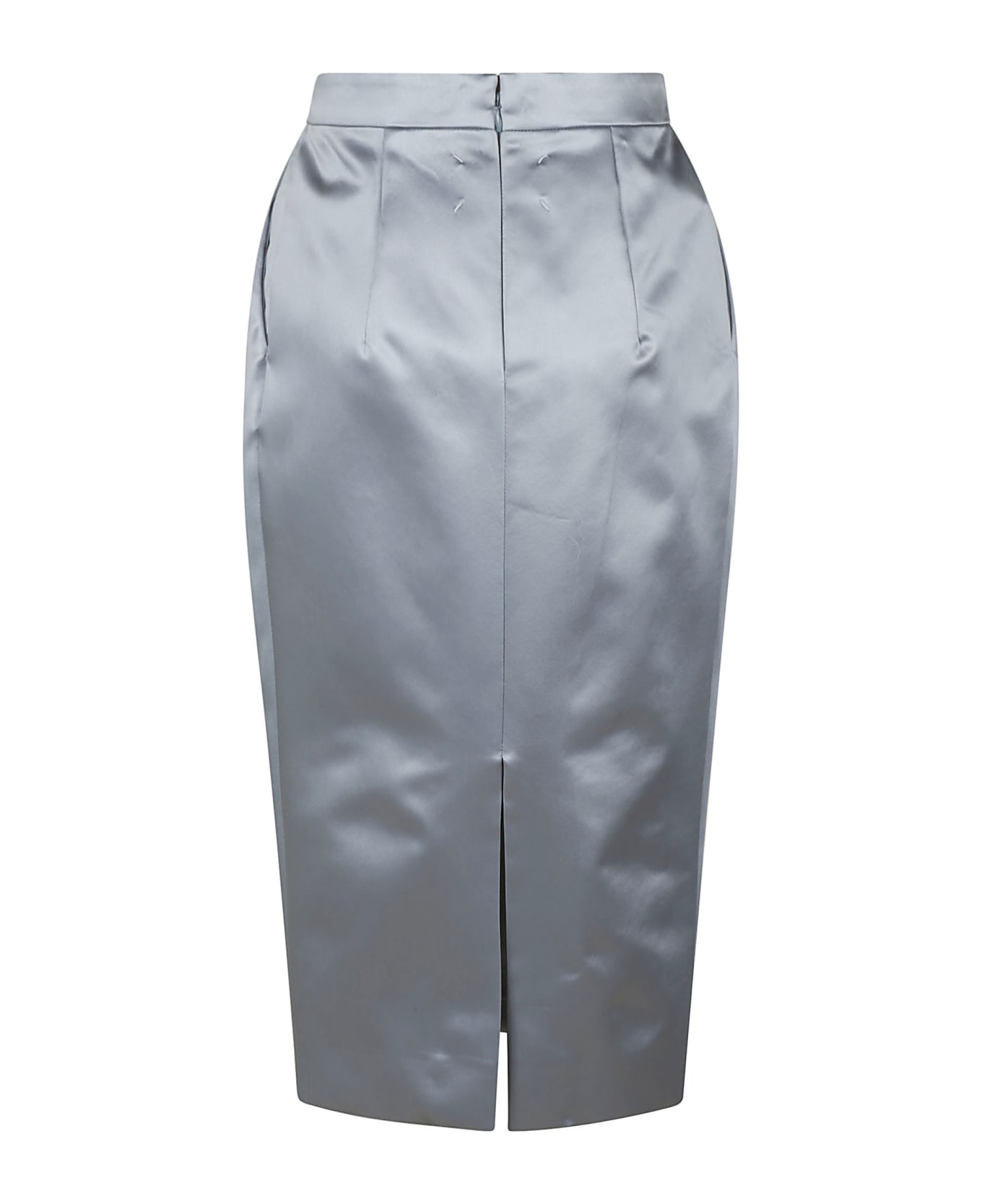 Maison Margiela Rear Zip High-waist Plain Skirt - Azure