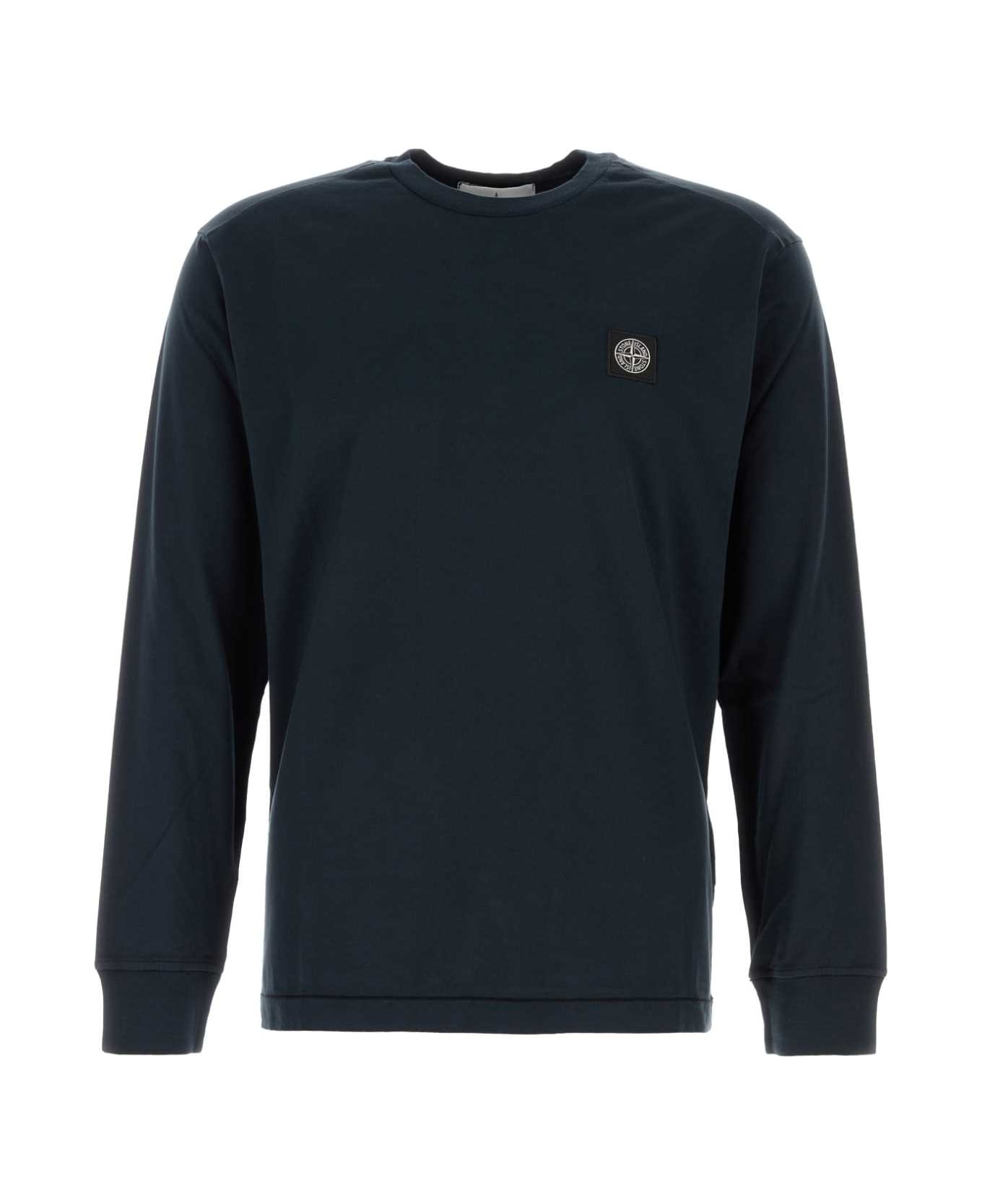 Stone Island Midnight Blue Cotton T-shirt - NAVYBLUE