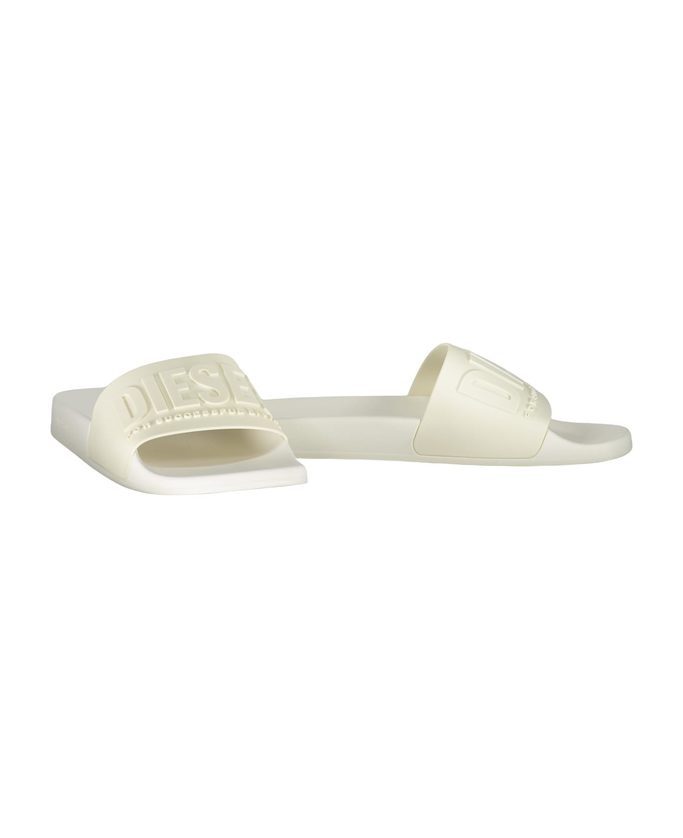 Diesel Soft Summer Elegant And Comfortable Slide Sandals - White