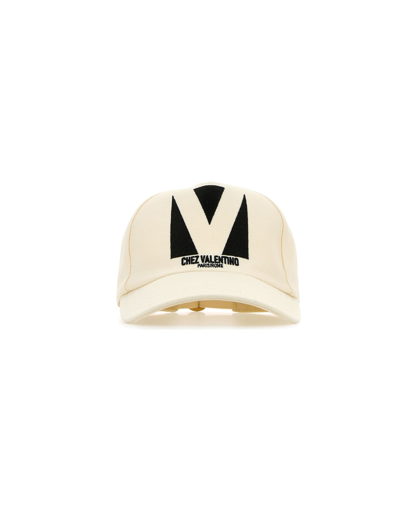 Valentino Garavani Ivory Cotton Baseball Cap - White