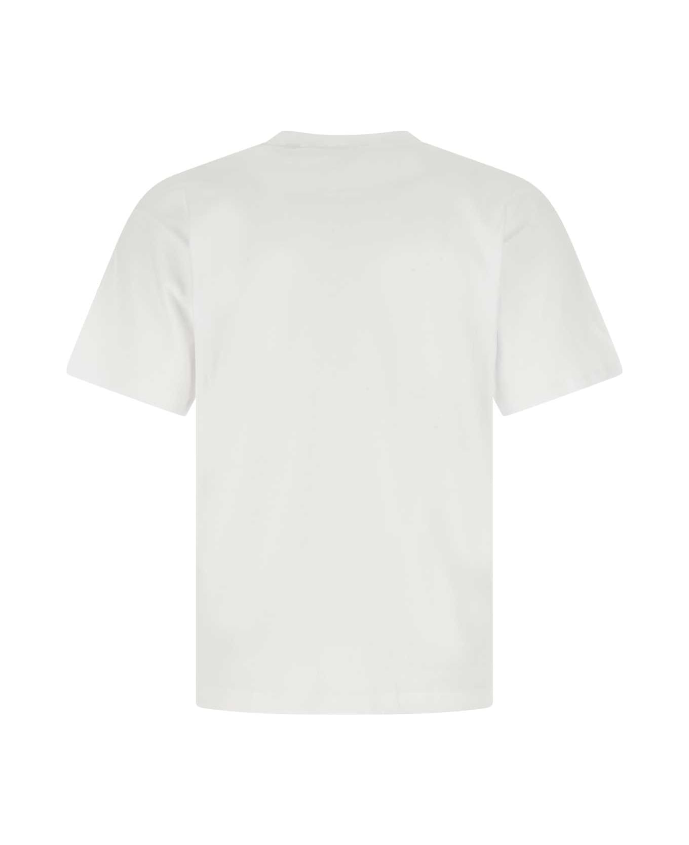 GCDS White Cotton Oversize T-shirt - 01