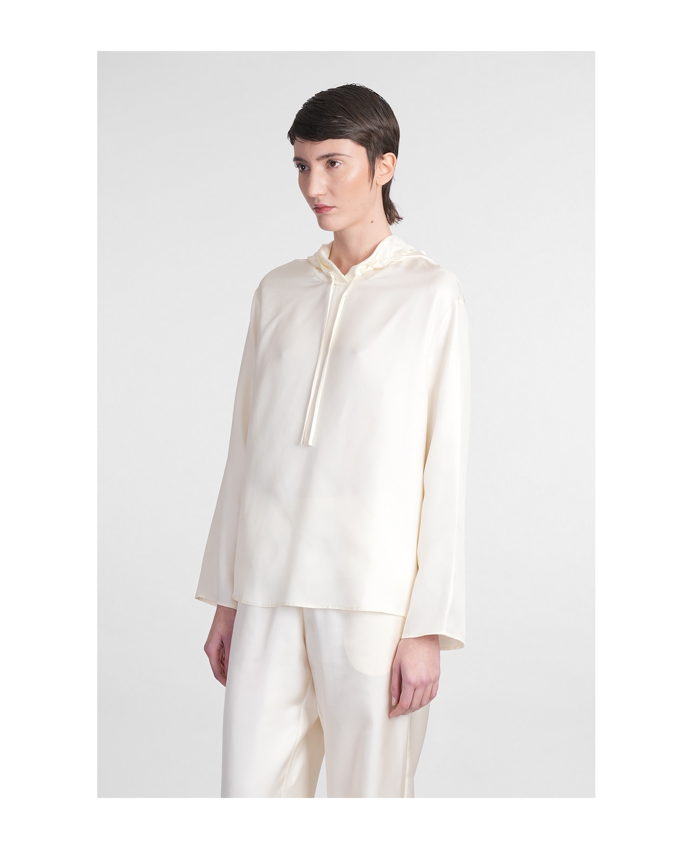 Loulou Studio Nuka Blouse In Beige Silk - beige