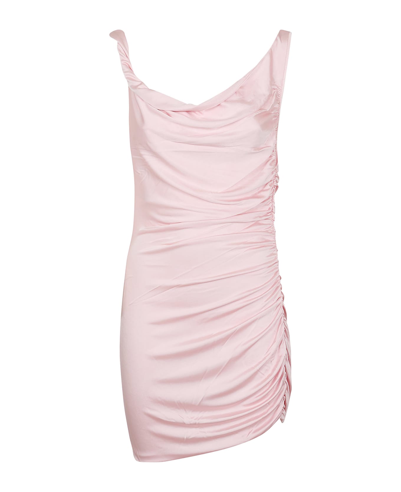 The Andamane Providence - Detailed Shoulder Mini Dress - Pink