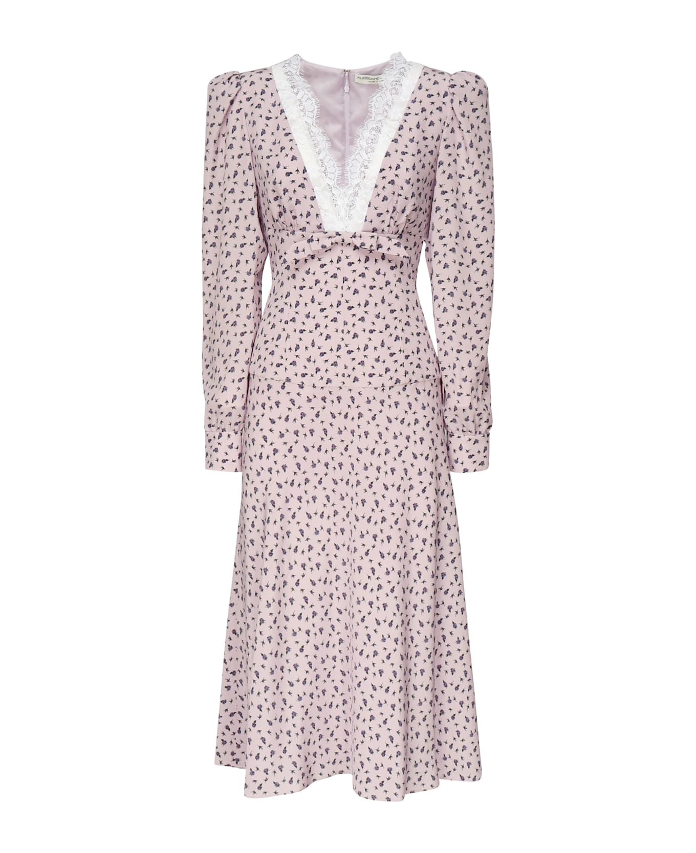 Alessandra Rich Rose Print Dress - Pink