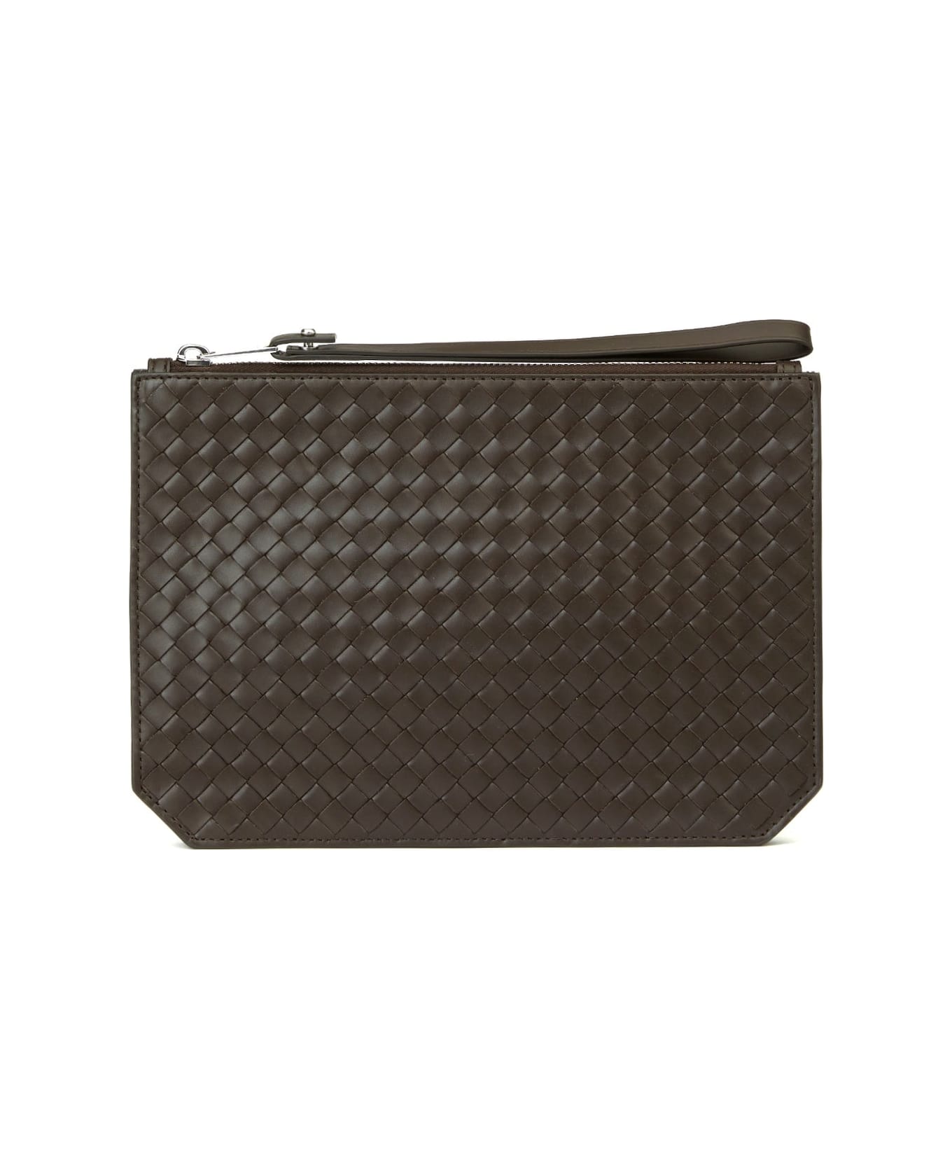 Bottega Veneta Intrecciato Piccolo Standing Pouch - Brown