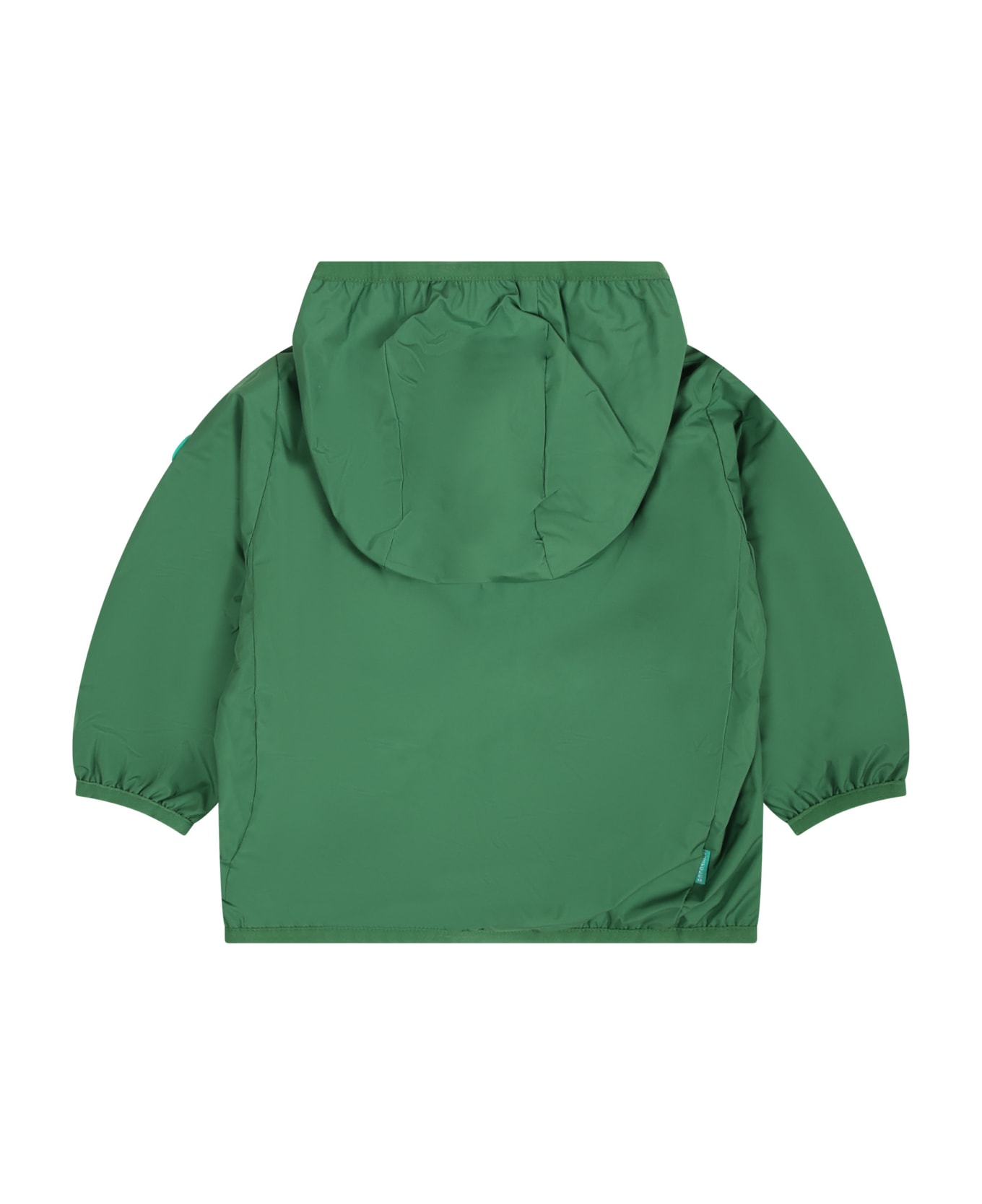 Save the Duck Green Coco Windbreaker For Kids With Logo - Green コート＆ジャケット