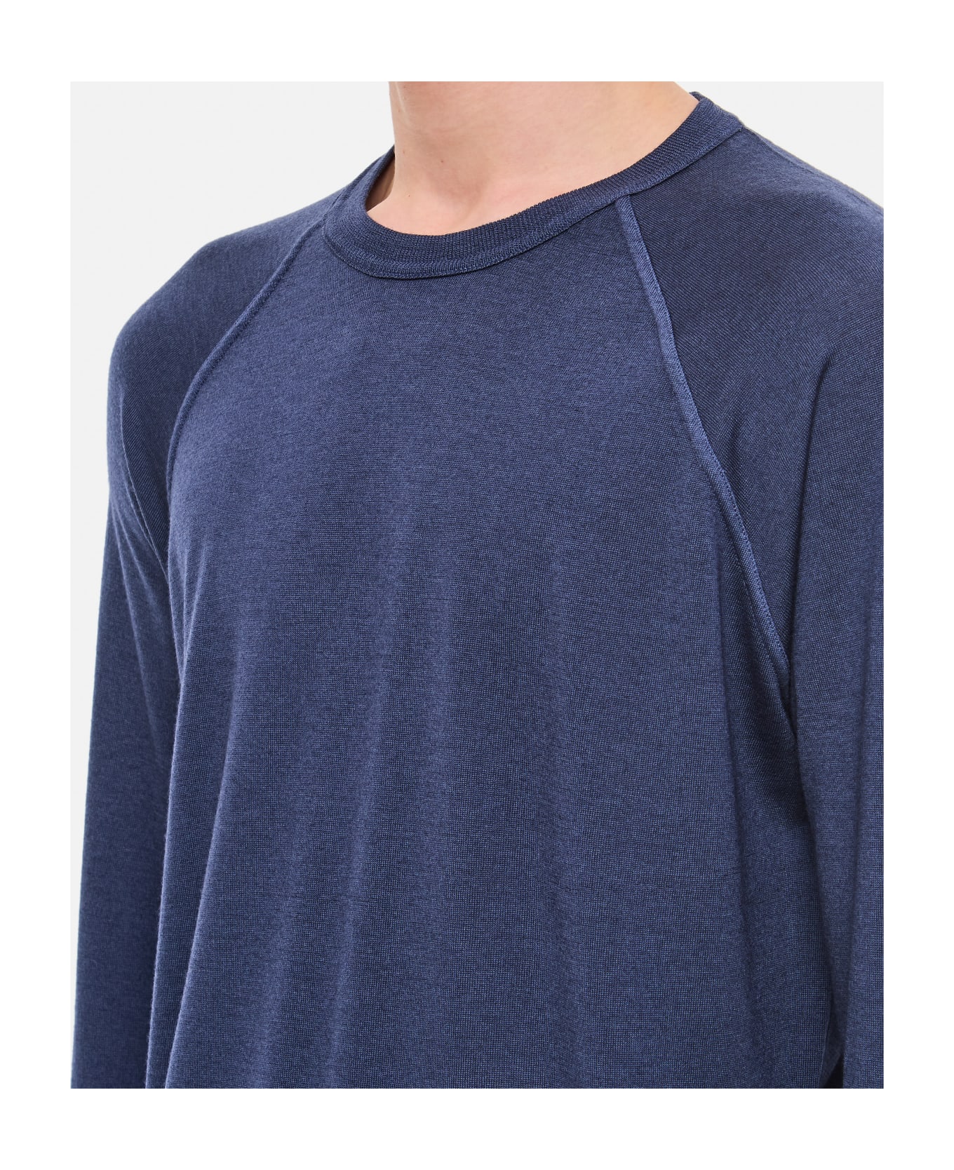 Drumohr Crewneck Cotton Sweatshirt - Blue