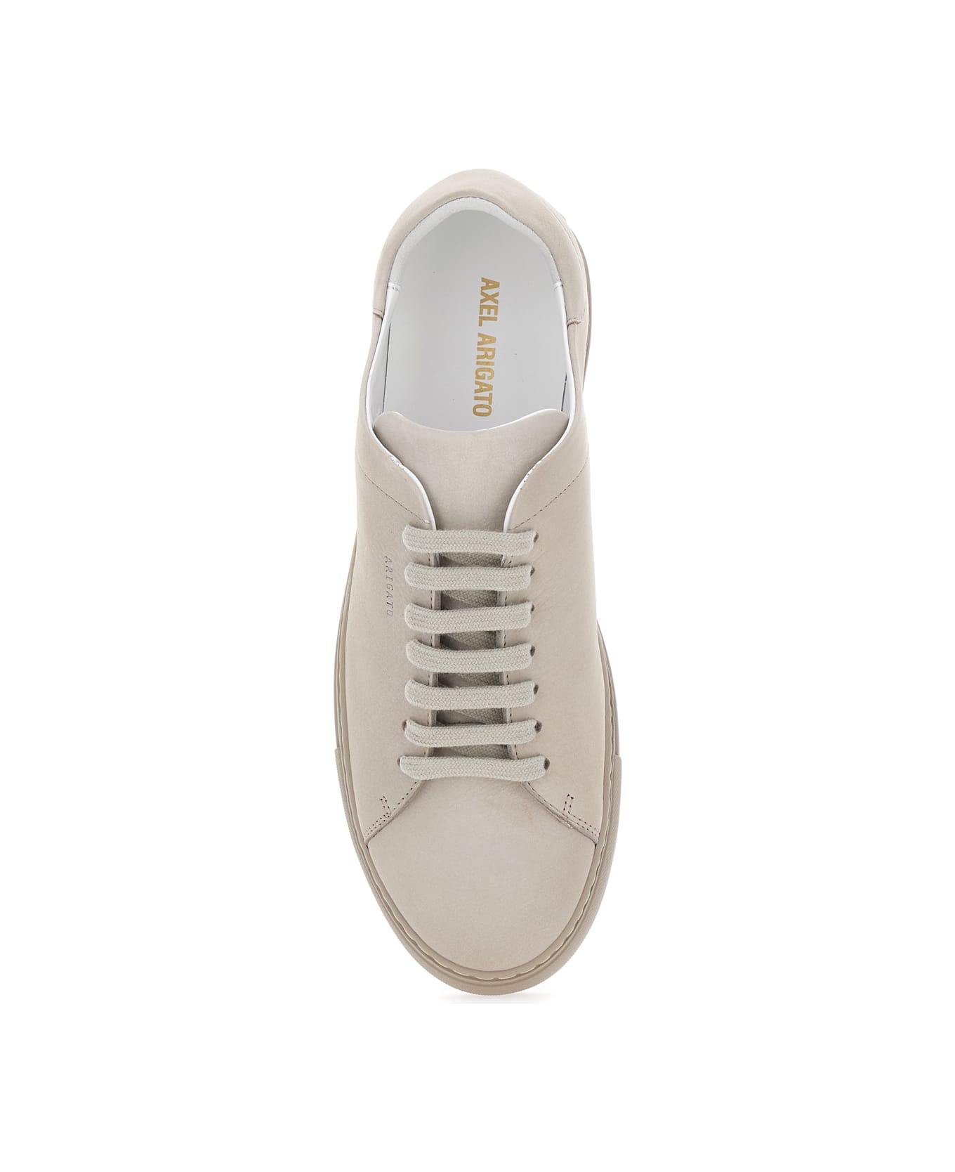 Axel Arigato 'clean 90' Beige Low Top Sneakers With Logo Lettering On The Side In Leather Man - Beige