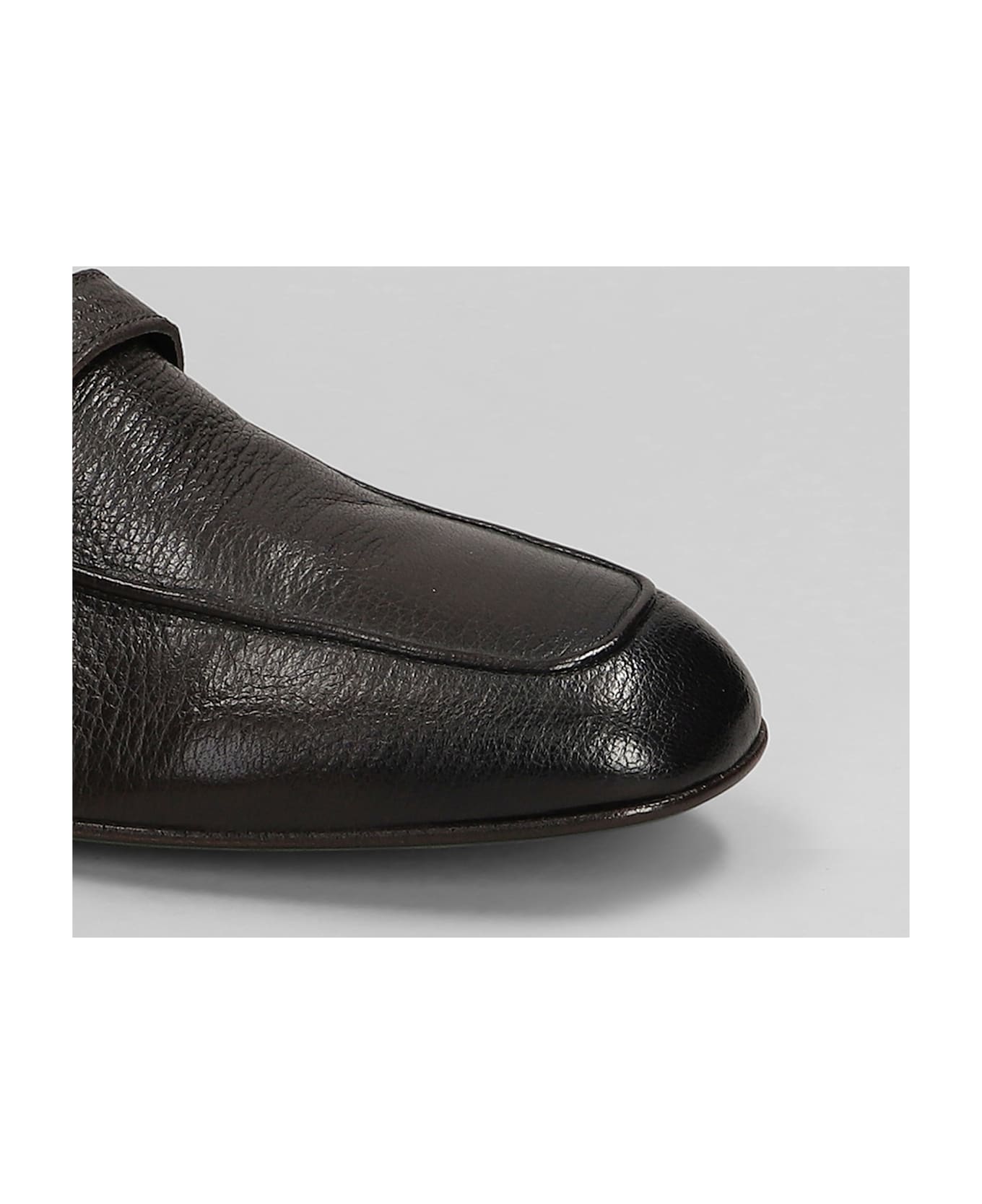 Green George Loafers In Dark Brown Leather - dark brown