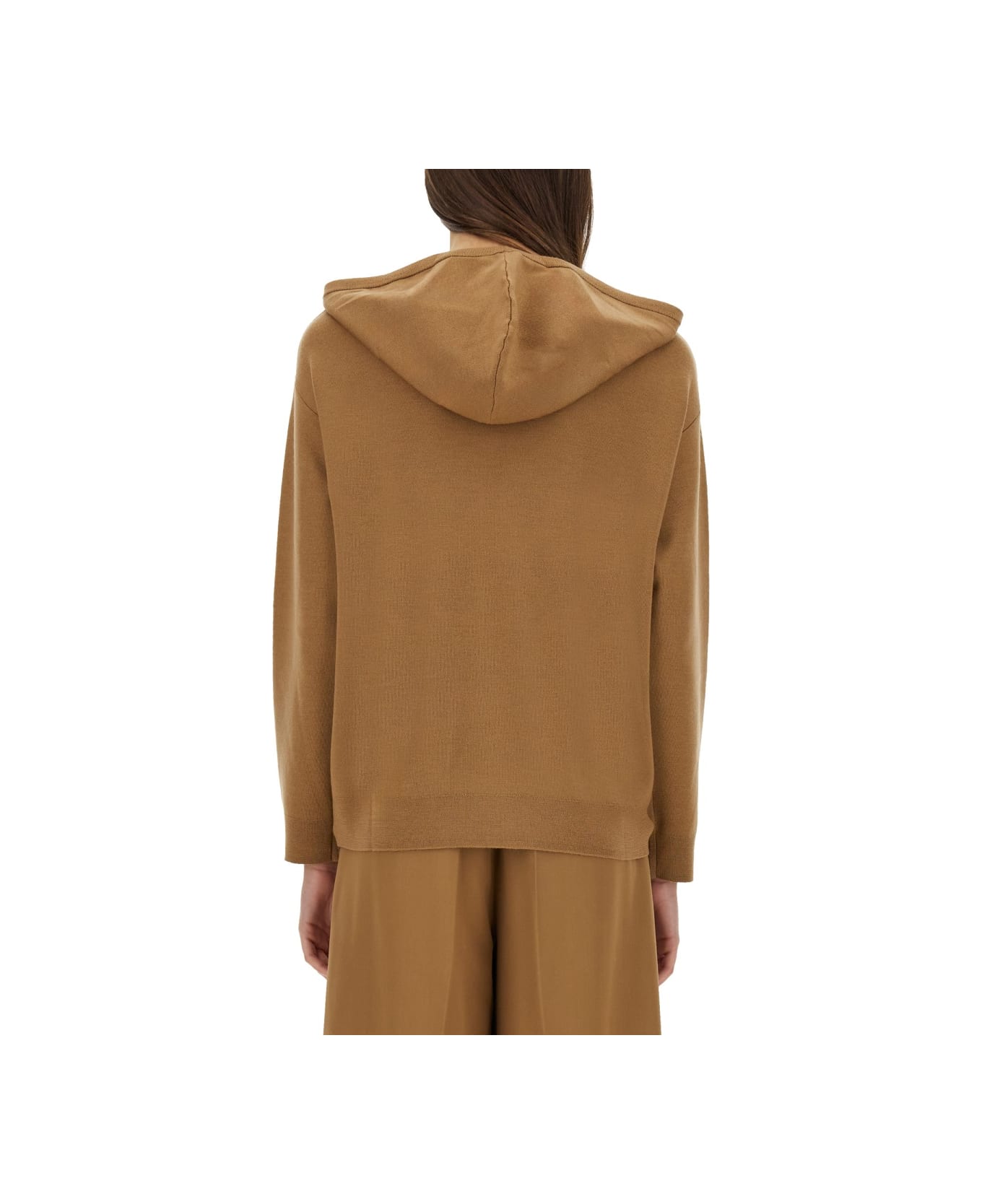 Max Mara Wool Hoodie - BEIGE