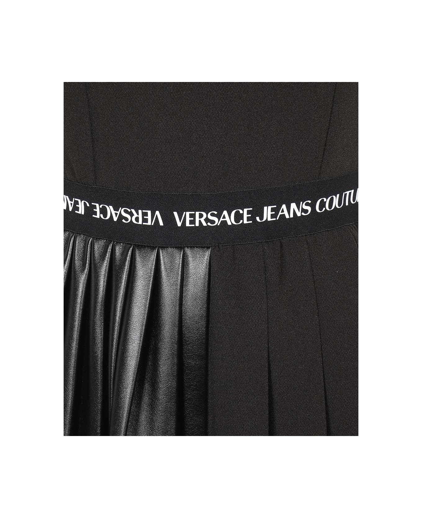 Versace Jeans Couture Pleated Dress - black