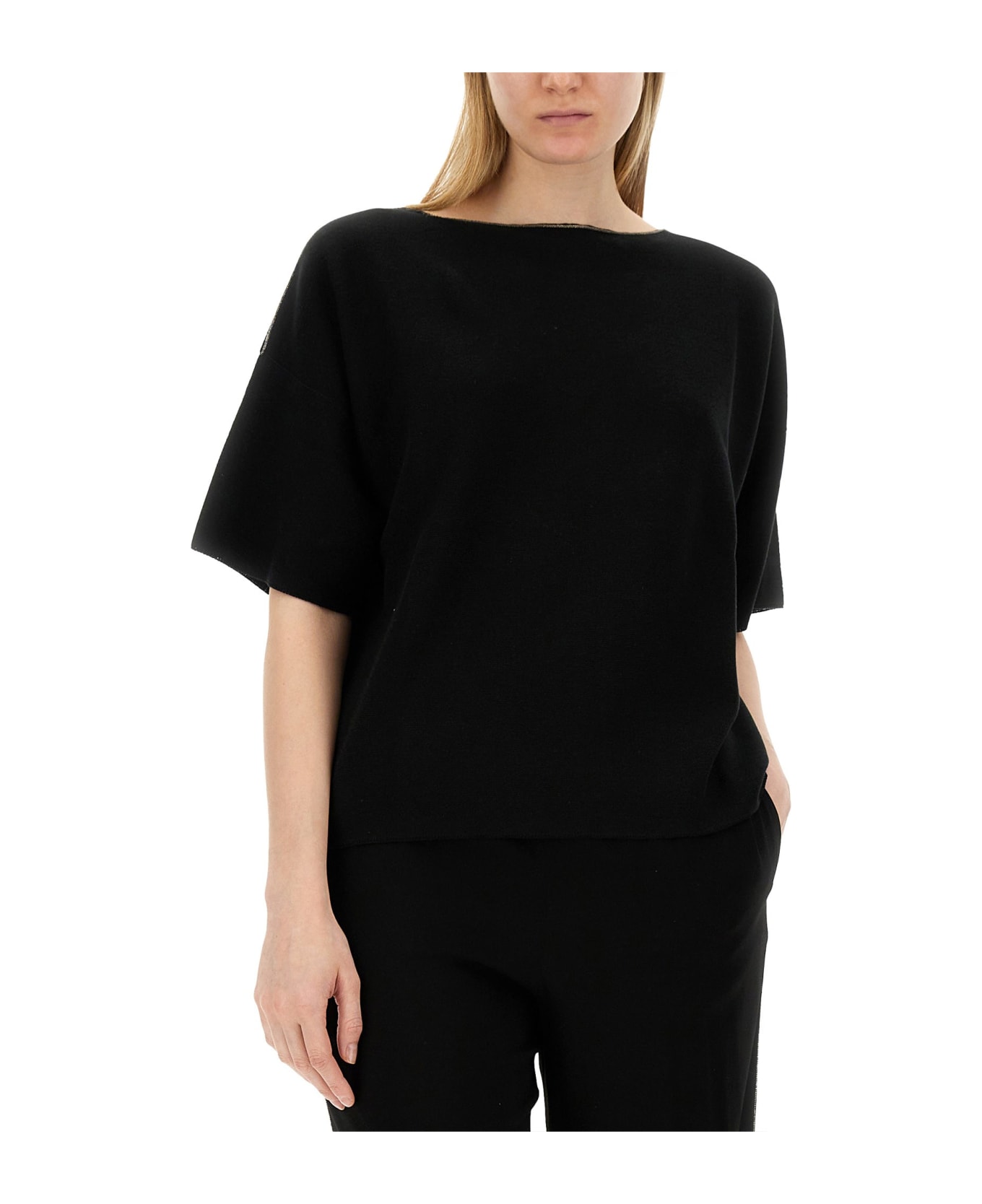 Fabiana Filippi Cotton T-shirt - Black Tシャツ