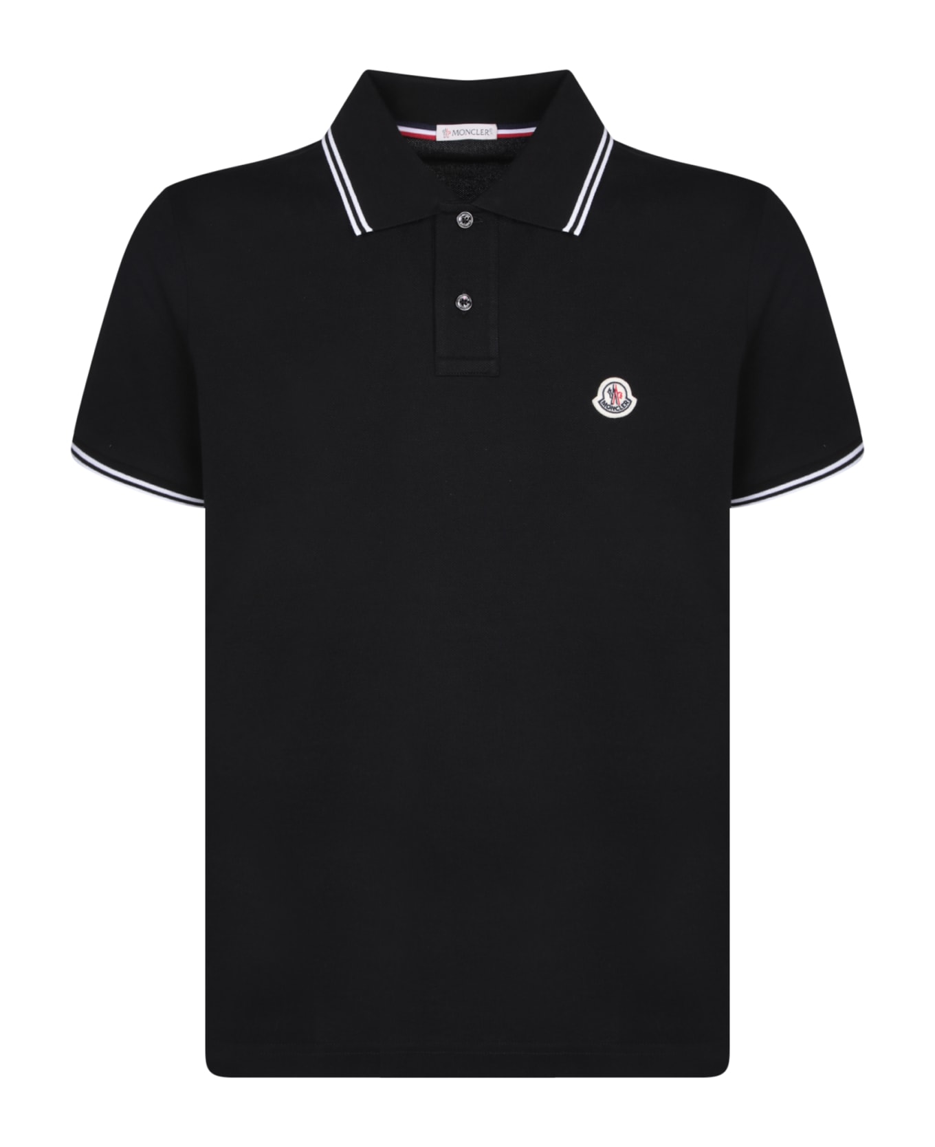 Moncler Logo Patch Polo Shirt - Nero シャツ