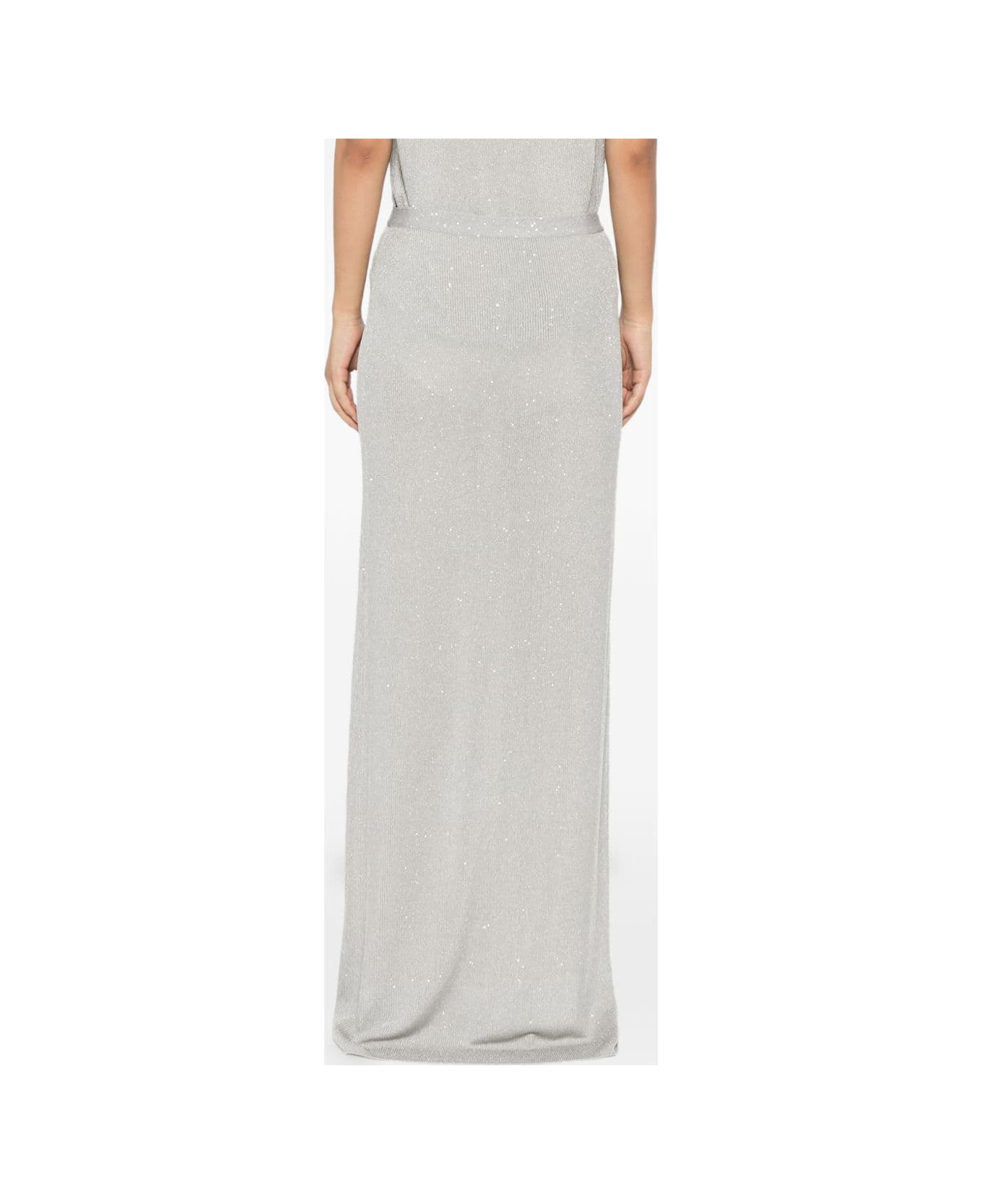 Tom Ford Sequined Long Skirt - Silver