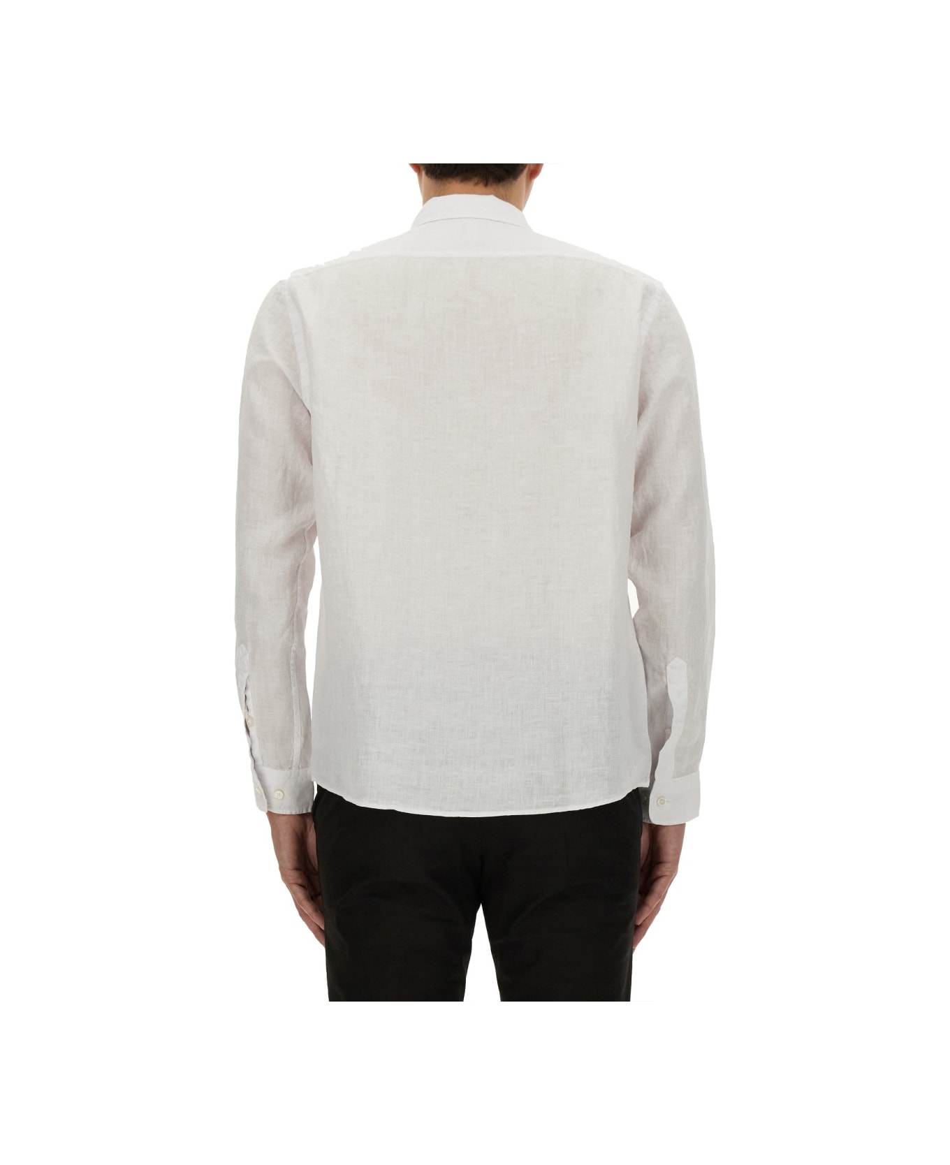 Hugo Boss Linen Shirt - WHITE シャツ