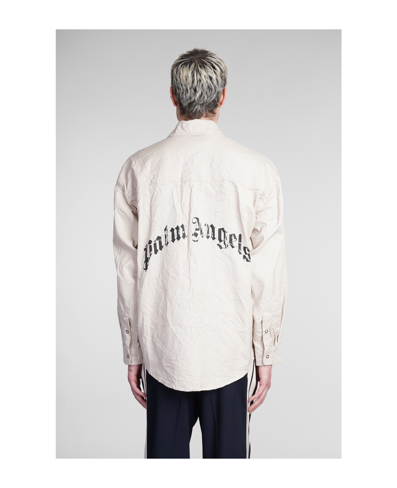 Palm Angels Shirt With Back Logo - Marrone シャツ