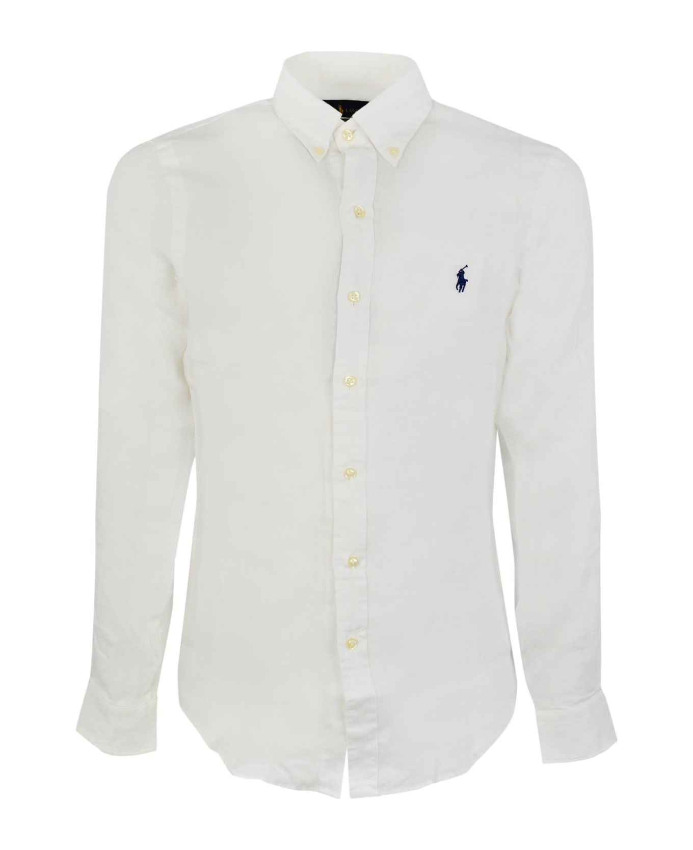 Polo Ralph Lauren Linen Shirt With Pony Logo - White