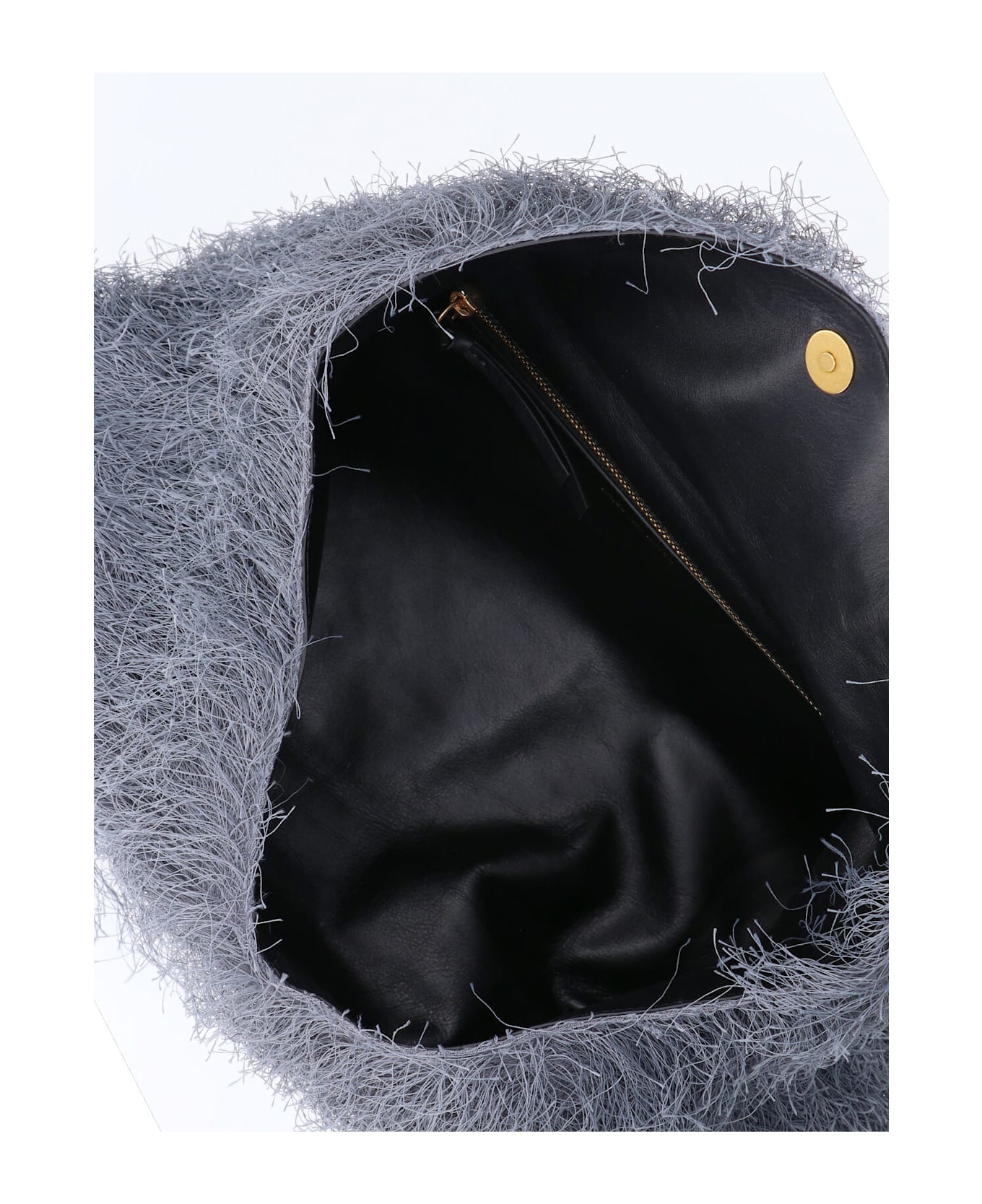 Dries Van Noten Fringed Shoulder Bag - Gray