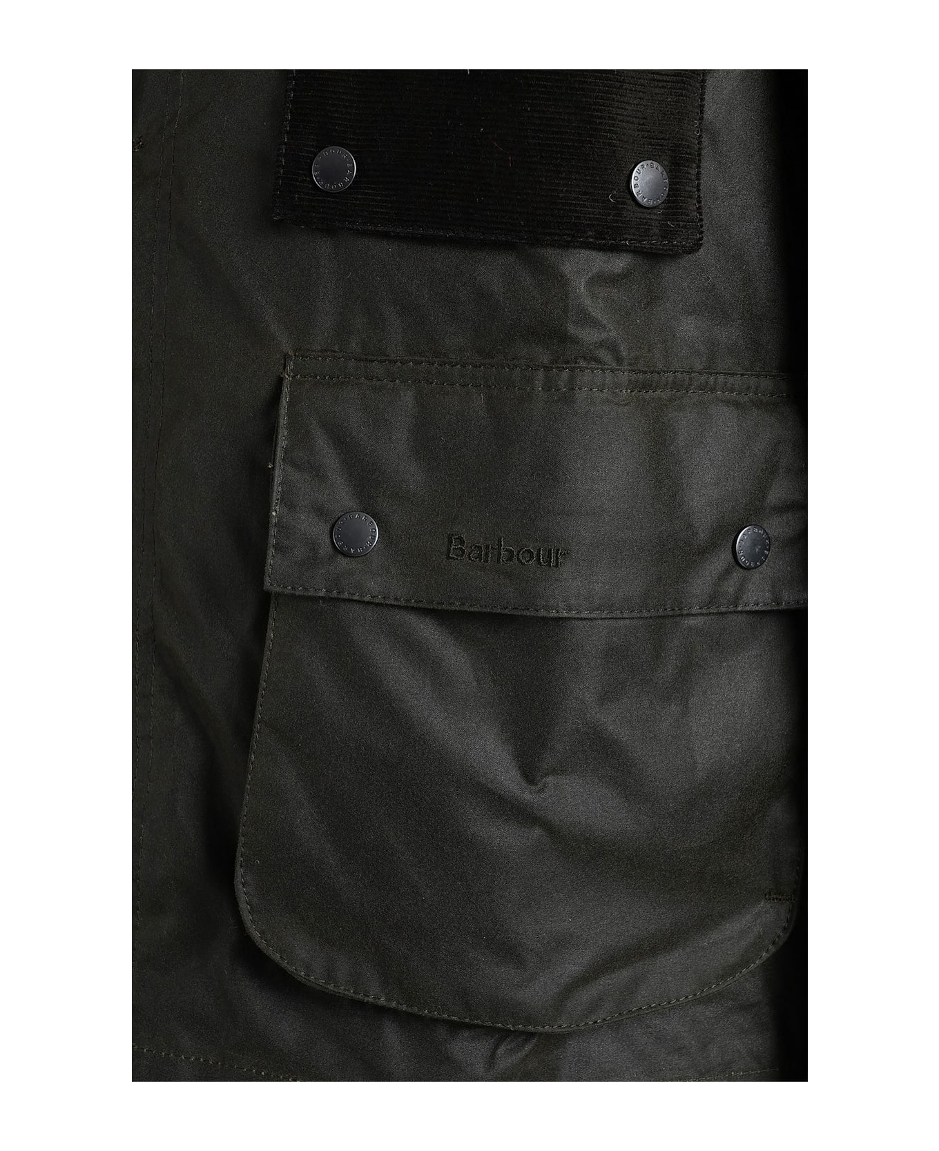 Barbour Editor Wax Casual Jacket In Green Cotton - green