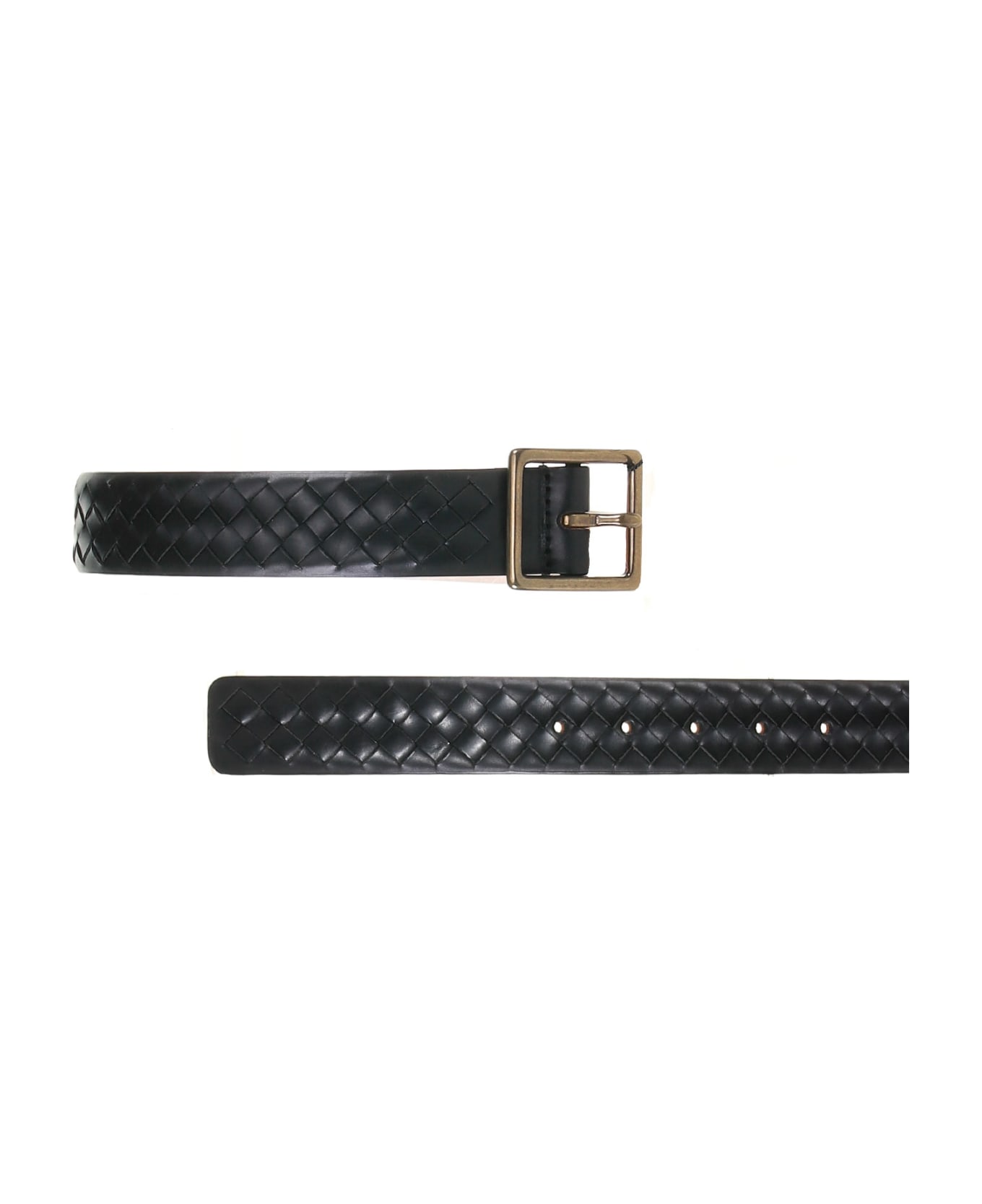 Officine Creative Braided Leather Belt - NERO