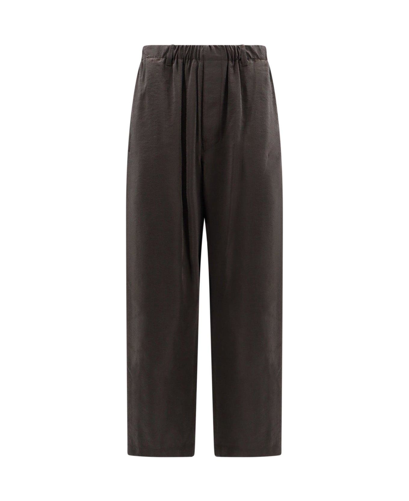 Lemaire Relaxed Fit Tapered Leg Trousers - Brown