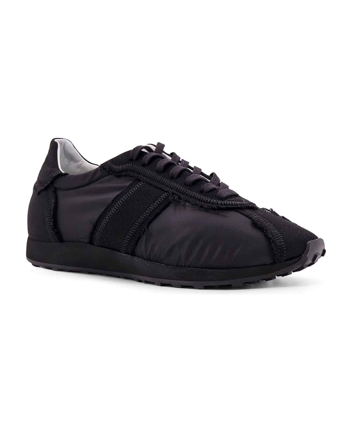 The Row Mica Nylon Sneakers With Fabric Inserts - Black