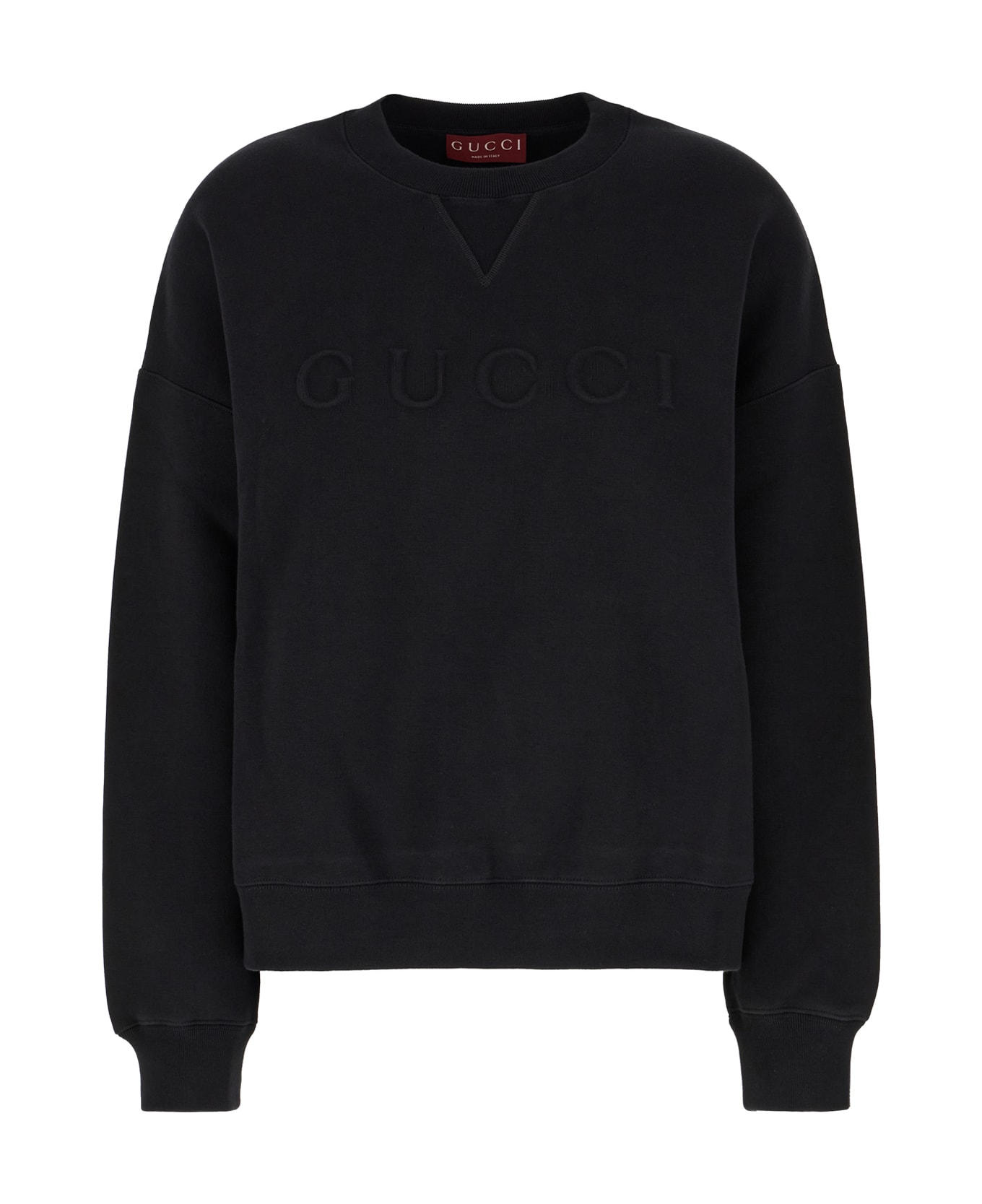 Gucci Black Cotton Blend Oversize Sweatshirt - Nero