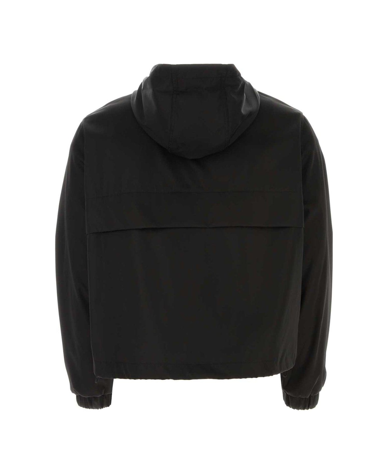 Ami Alexandre Mattiussi Logo Lettering Hooded Jacket - Black