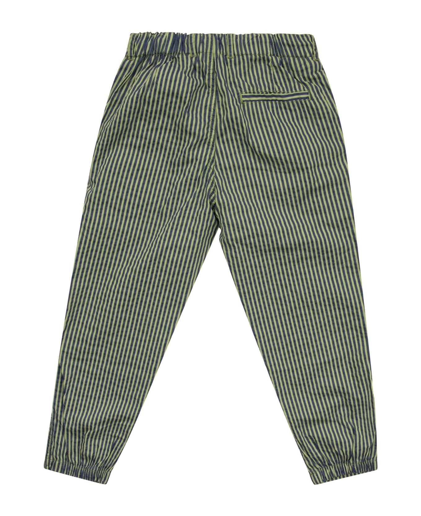 Il Gufo Striped Seerscuker Trousers - Green