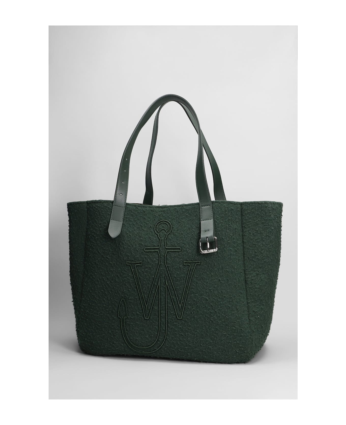 J.W. Anderson Belt Tote Tote In Green Wool - green