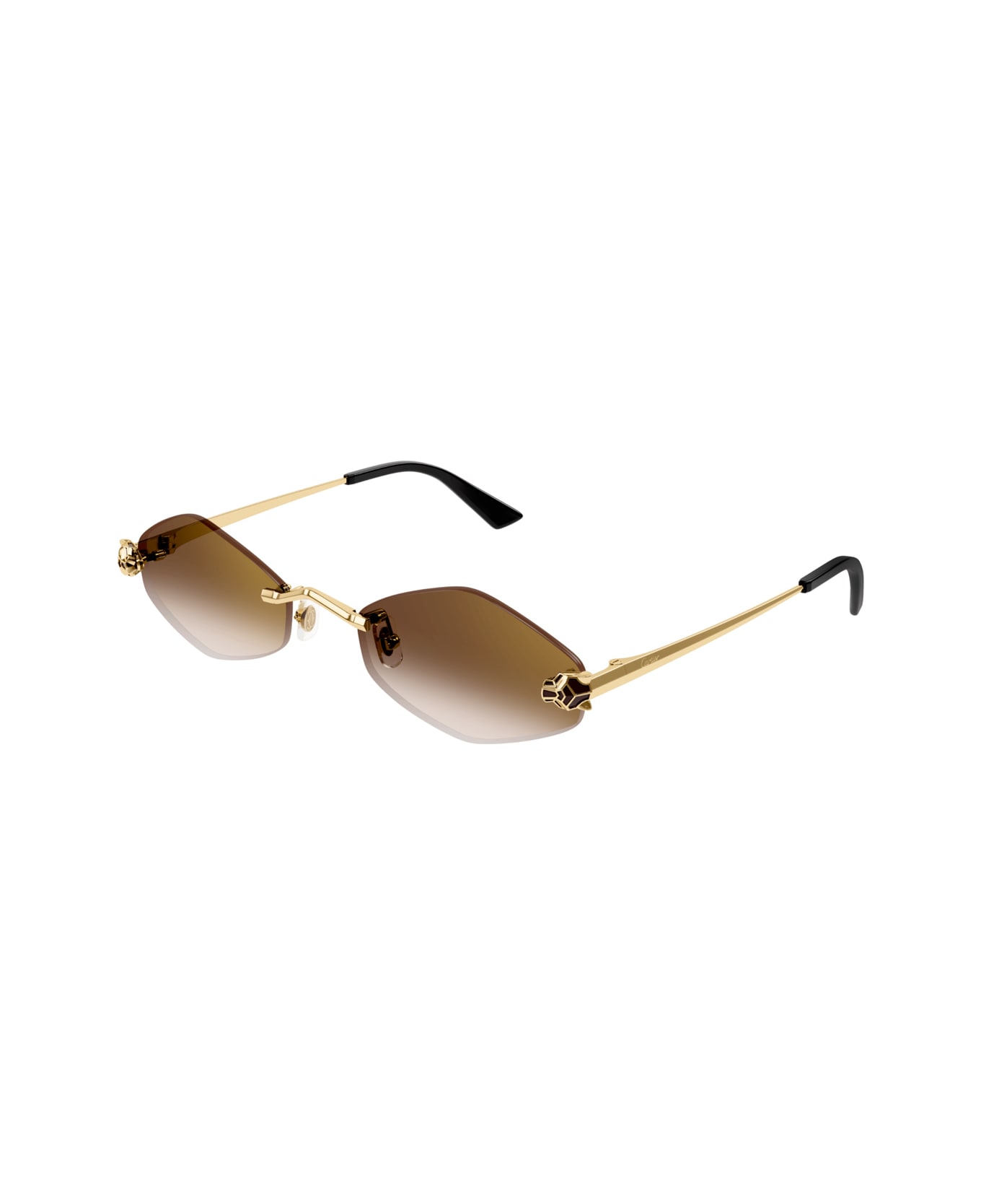 Cartier Eyewear Cartier Ct0433s Panthère De Cartier 002 Gold Brown Gloves - Oro