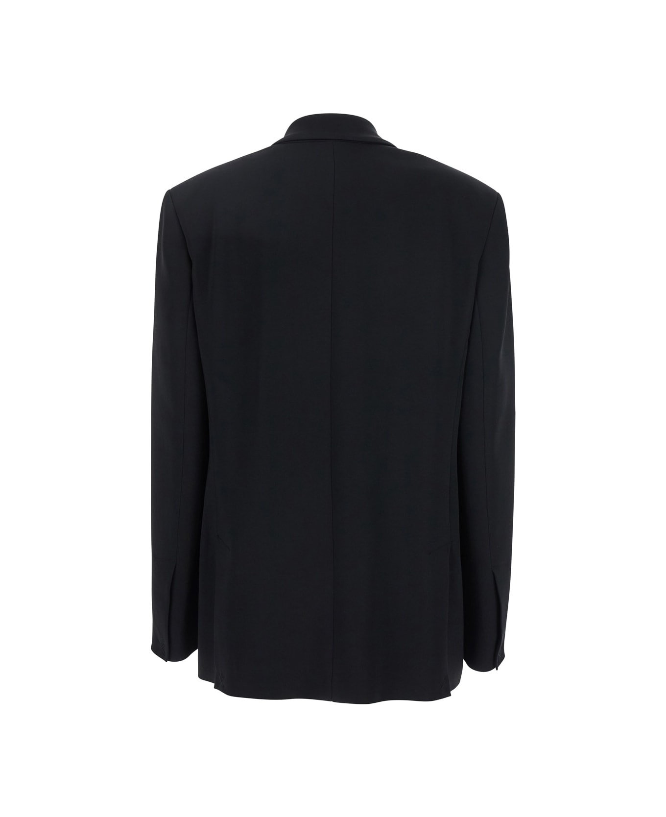Pinko 
faraona
 Black Single-breasted Jacket With Peak Revers In Viscose Stretch Woman - Black