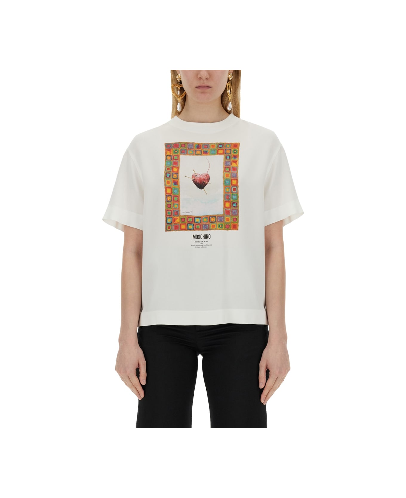 Moschino T-shirt "heart" - WHITE Tシャツ
