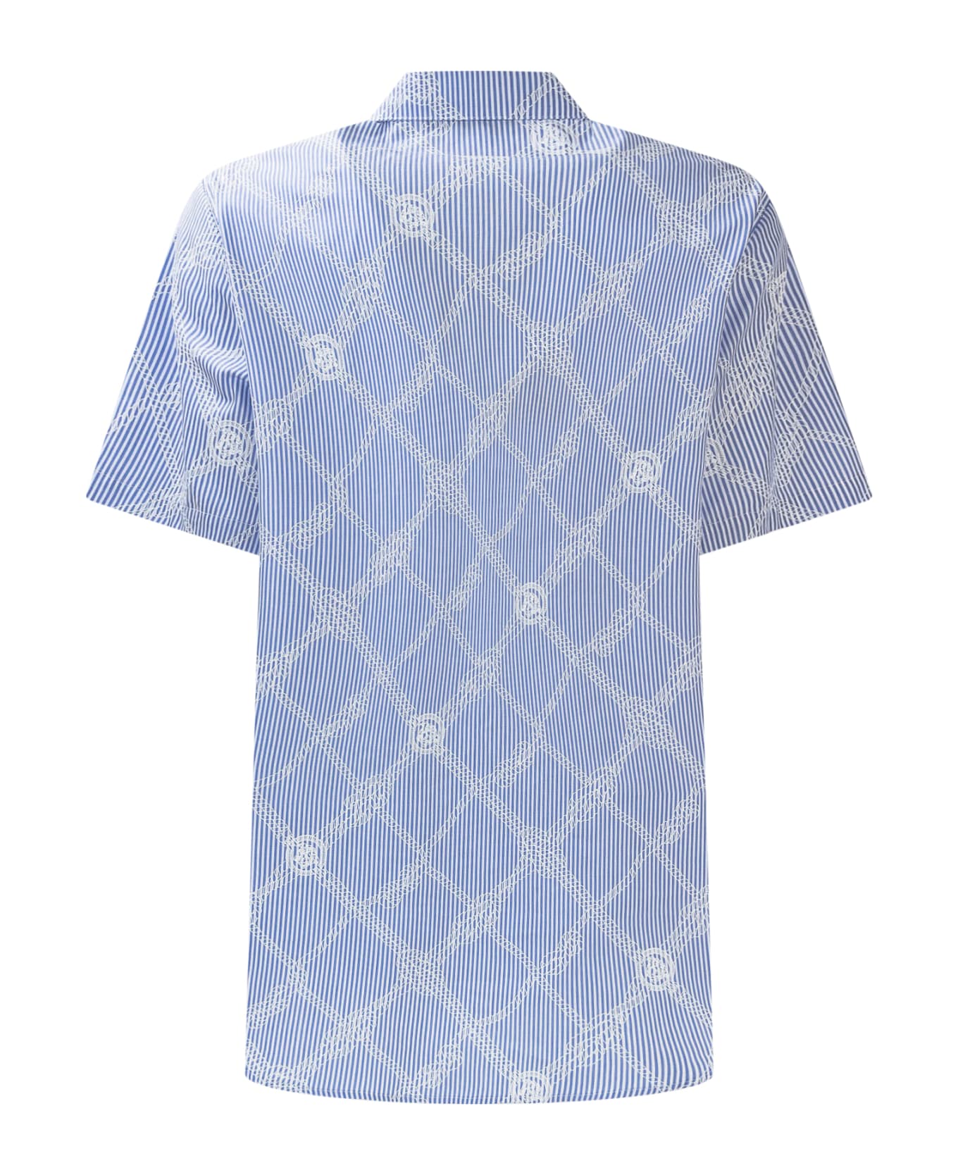 Young Versace Nautical Medusa Shirt - BIANCO-CELESTE