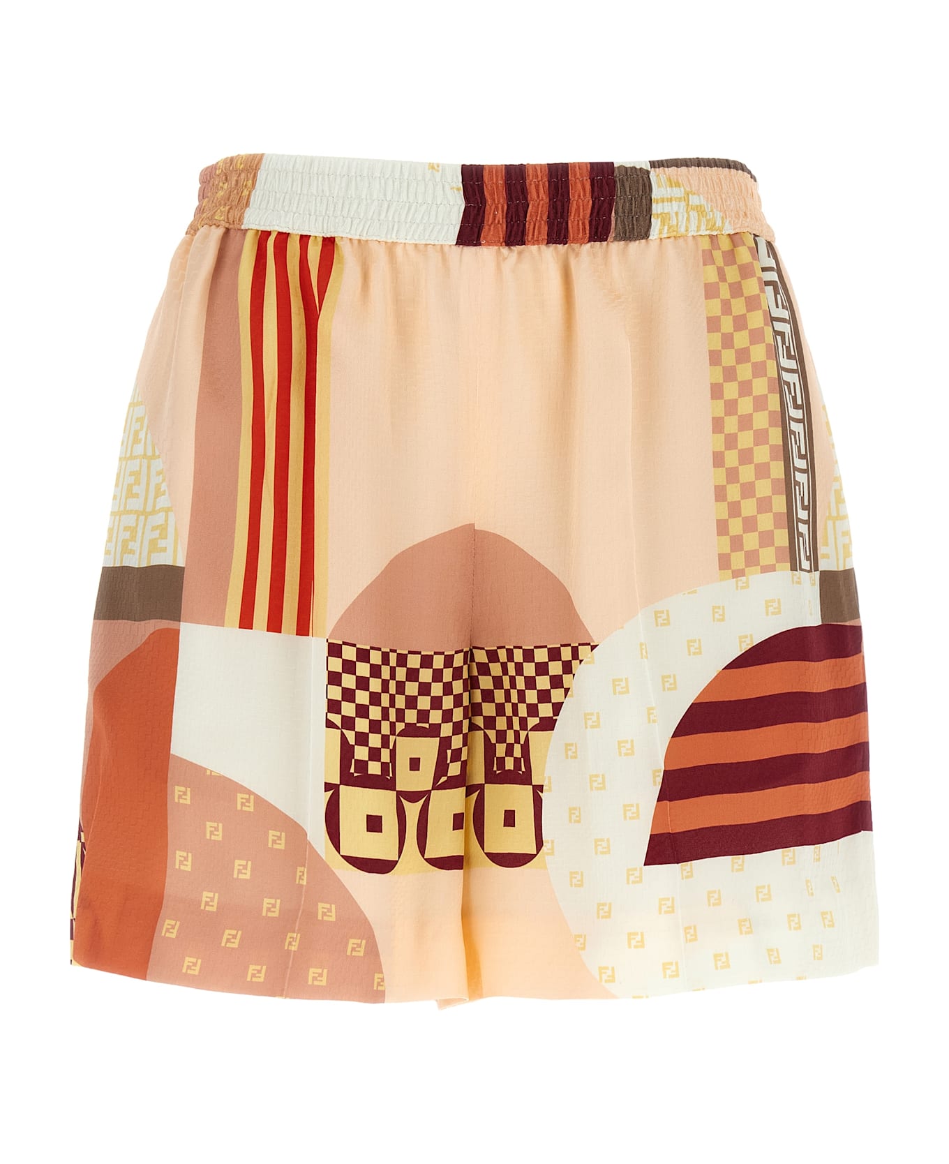 Fendi Patchwork Silk Shorts - BAHAMAS-25