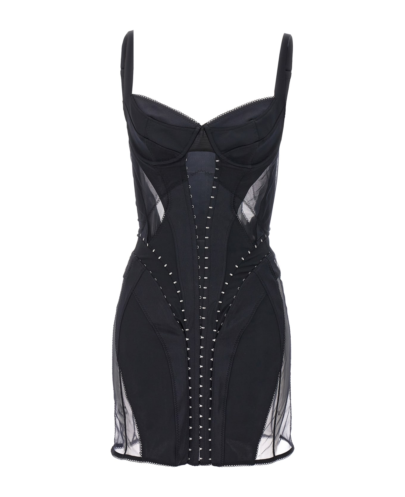 Mugler 'lingerie Corset' Dress - Black   ワンピース＆ドレス
