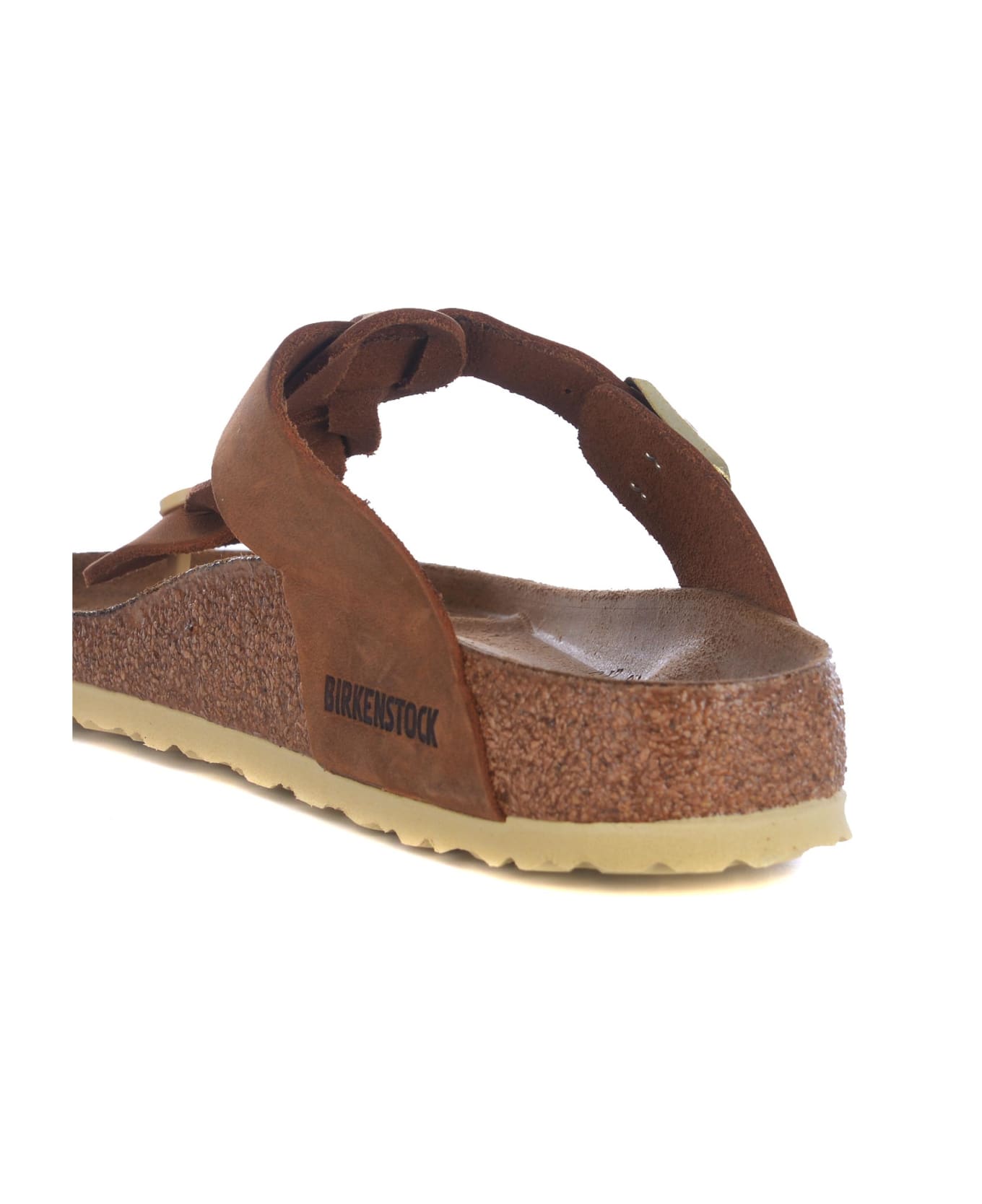 Birkenstock Flip Flops Birkenstock "gizeh" In Leather - Cognac