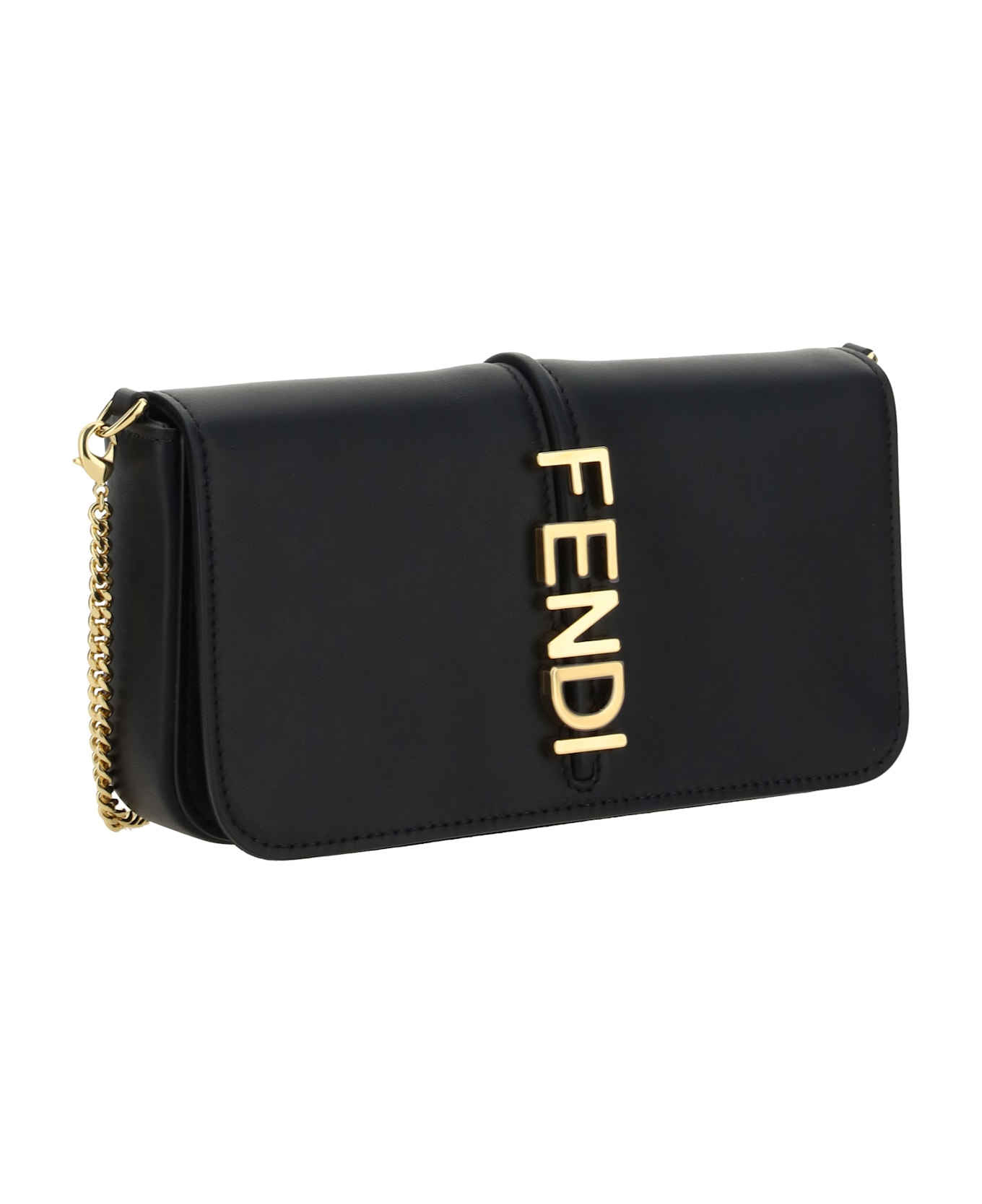 Fendi Wallet With Chain - Nero+oro Soft