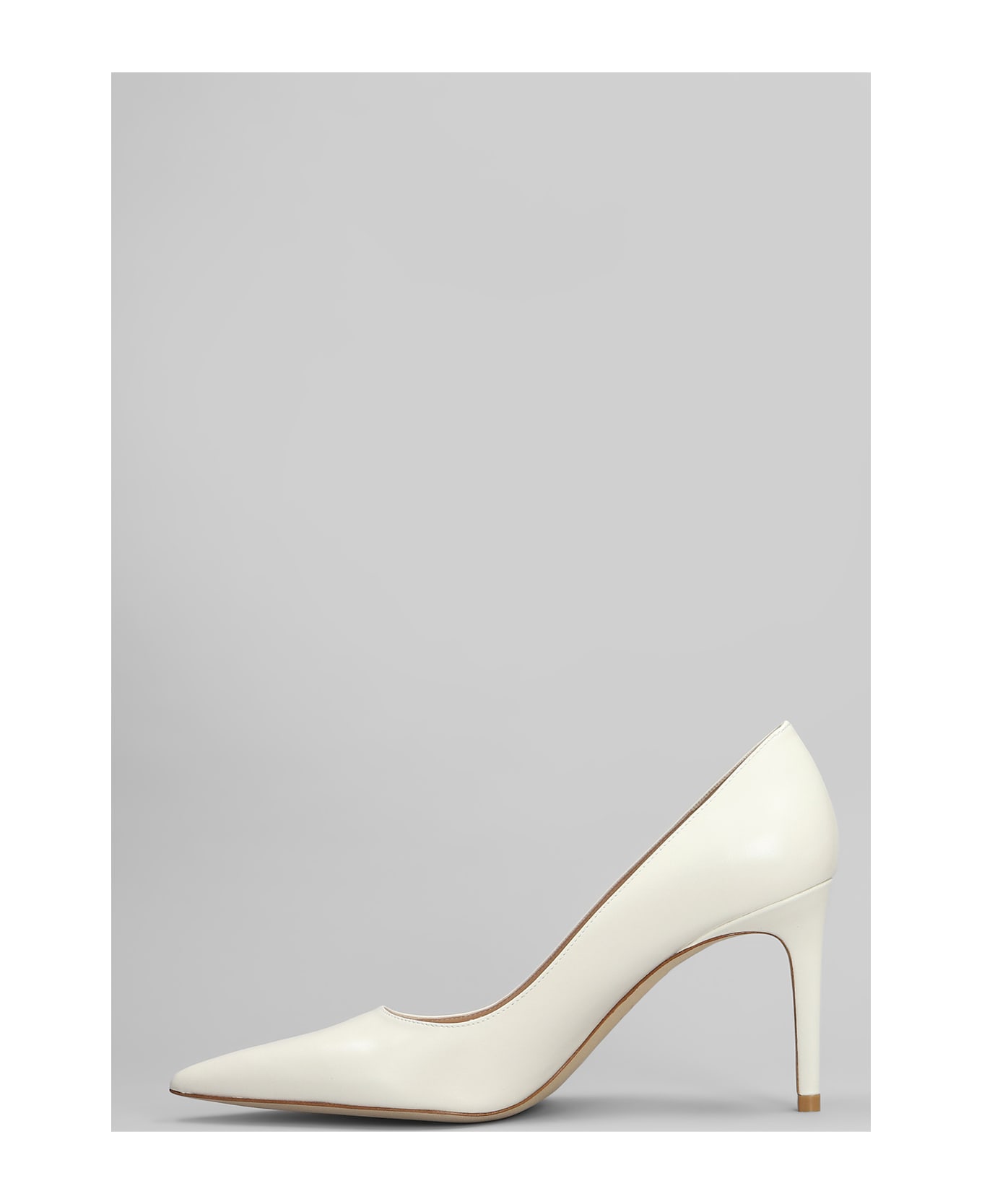 Stuart Weitzman Stuart Power 85 Pumps In White Leather - white