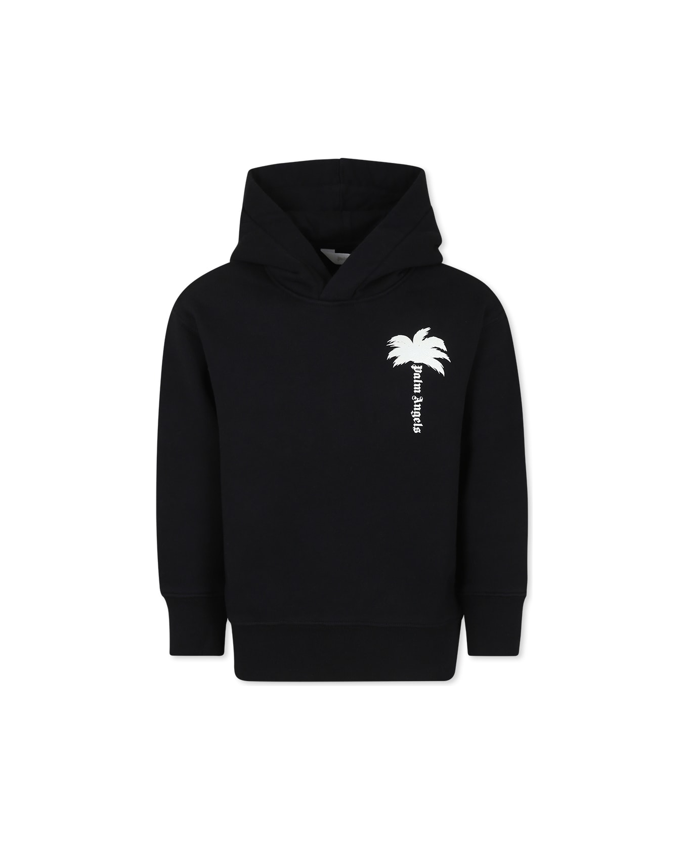 Palm Angels Black Sweatshirt For Boy With Logo - Black