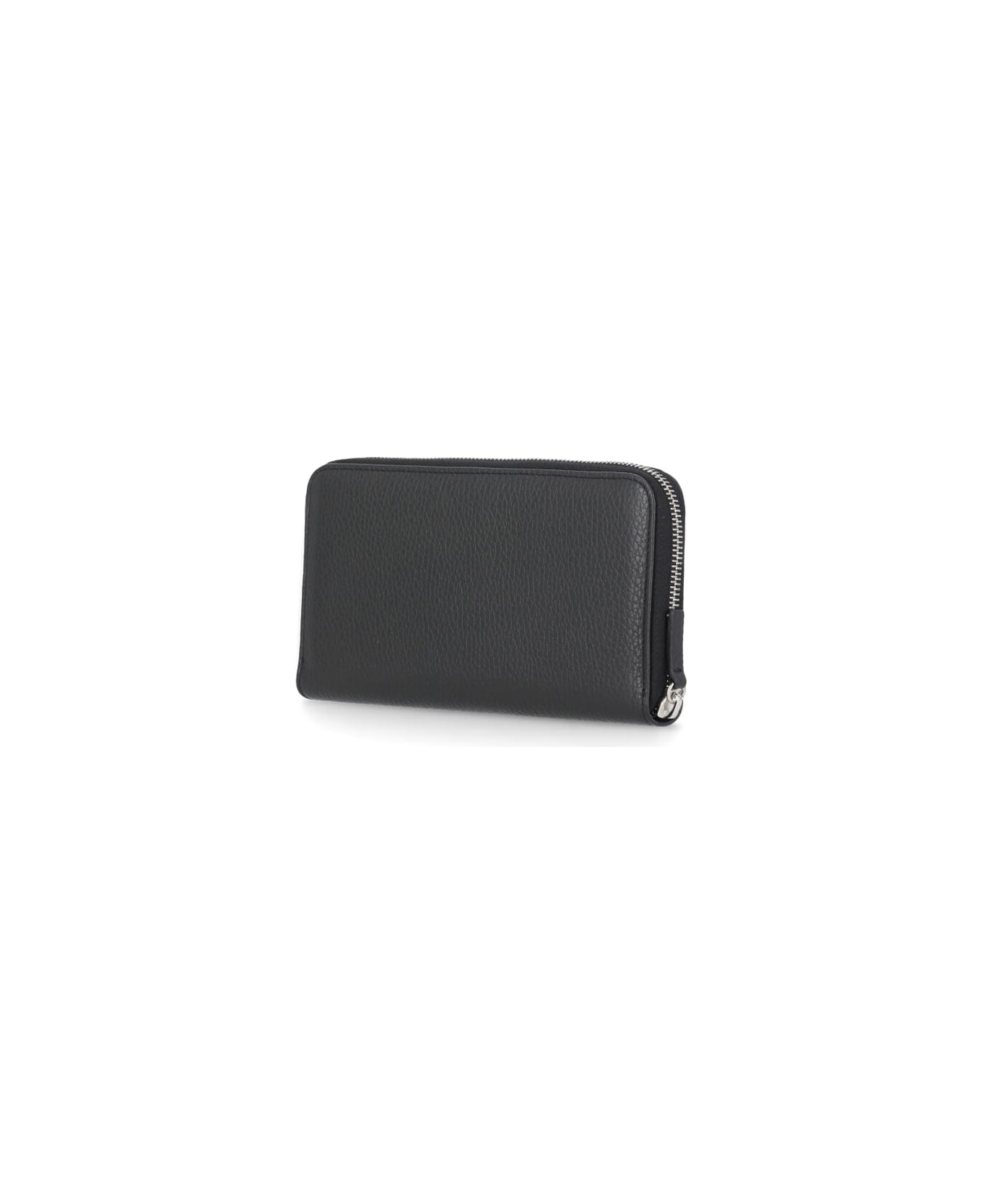 Orciani Micron Leather Wallet - Black